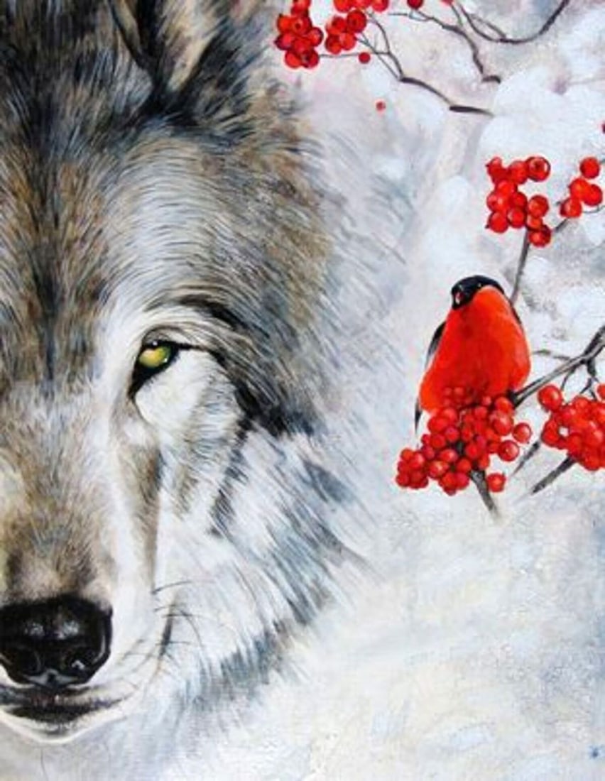 Oil painting The look of the wolf Goncharenko S. - 7