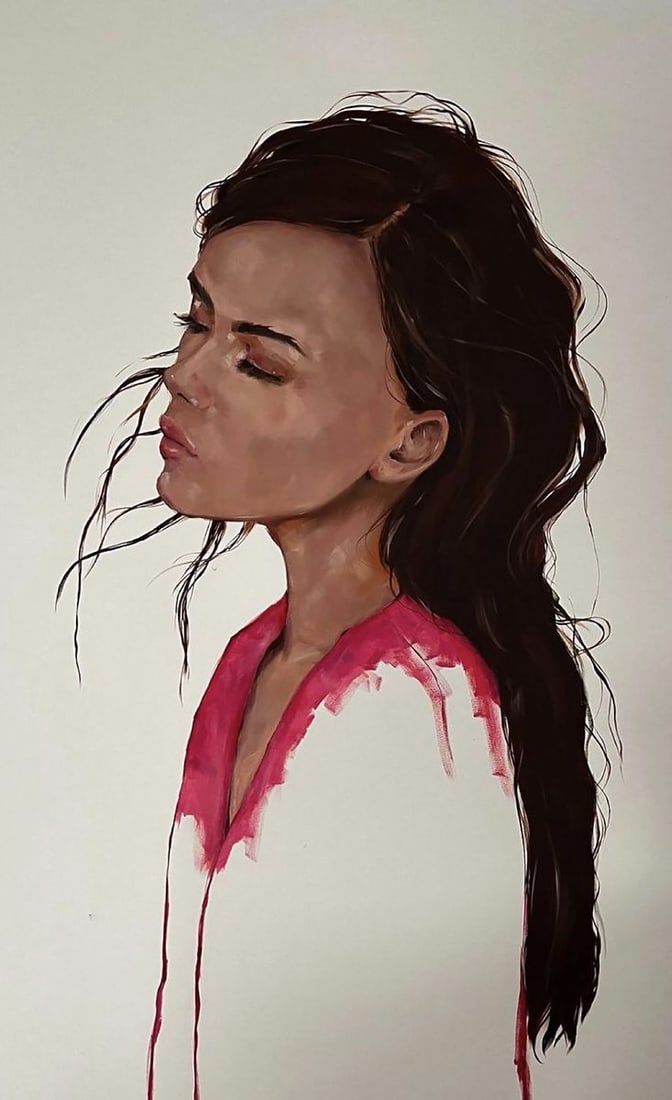 Oil painting Sensuality Victoria Kagalovska: NoKagal 3Collection "Emotions". This is the first picture from the unfinished series about emotions. Symbolizes the tender, sensual nature of a woman.*** ABOUT THIS PAINTING **** TITLE: "Sensuality"* 