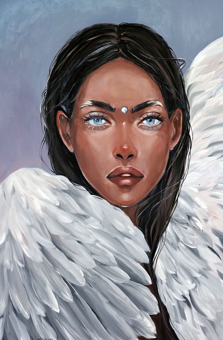 Oil painting Wings Victoria Kagalovska: NoKagal 7Every person has wings, and as soon as he chooses his path, the wings grow. Everyone has his own path and flight altitude, it is important to understand where you want to fly.*** ABOUT THIS