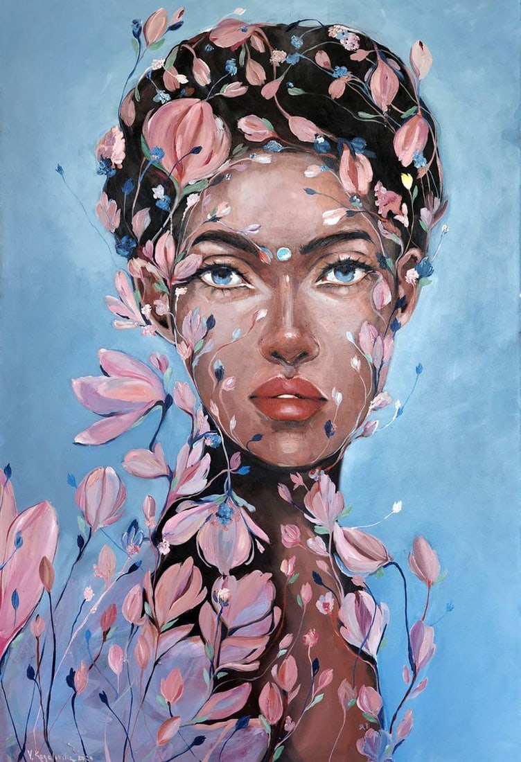 Oil painting Transformation Victoria Kagalovska: NoKagal 8Flowers are life. The nature of things is revealed to those who want to know. The soul blossoms and this is the beginning of the path to harmony with oneself and the Universe.*** ABOUT THIS