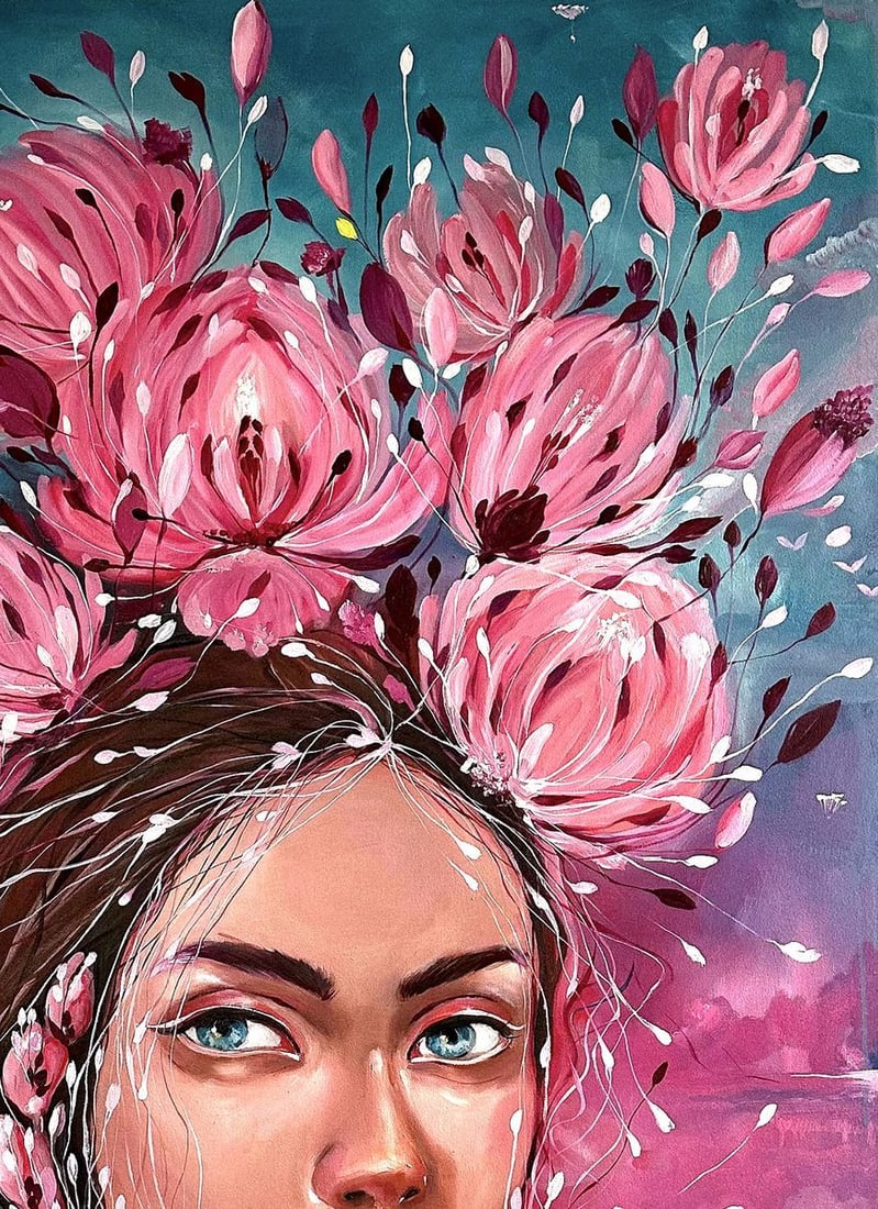 Oil painting Pions Victoria Kagalovska - 5