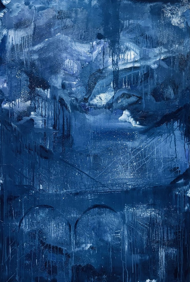 Oil painting Future city Victoria Kagalovska: NoKagal 10When there are some internal changes handwriting and meanings, style and even technique change accordingly. It's not "good" for artists to change their style, but I am not one of those who