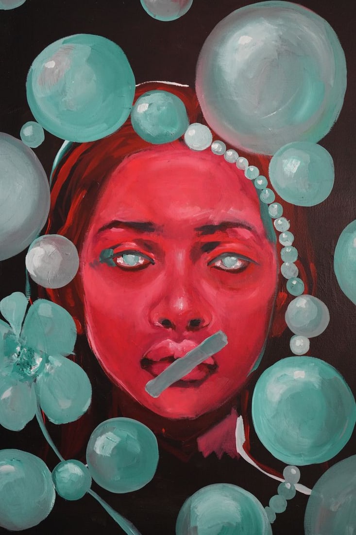 Oil painting Enforsed silence Victoria Kagalovska: NoKagal 15*** ABOUT THIS PAINTING **** TITLE: "Enforsed silence"* ARTISTS: Victoria Kagalovska* SIZE: 50x70 cm/'19.68x27.55 inches' * MEDIUM: oil, canvas* HAND PAINTED: Original painting from our