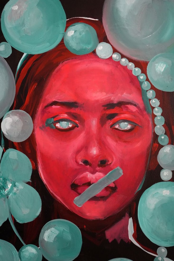 Oil painting Enforsed silence Victoria Kagalovska - 5
