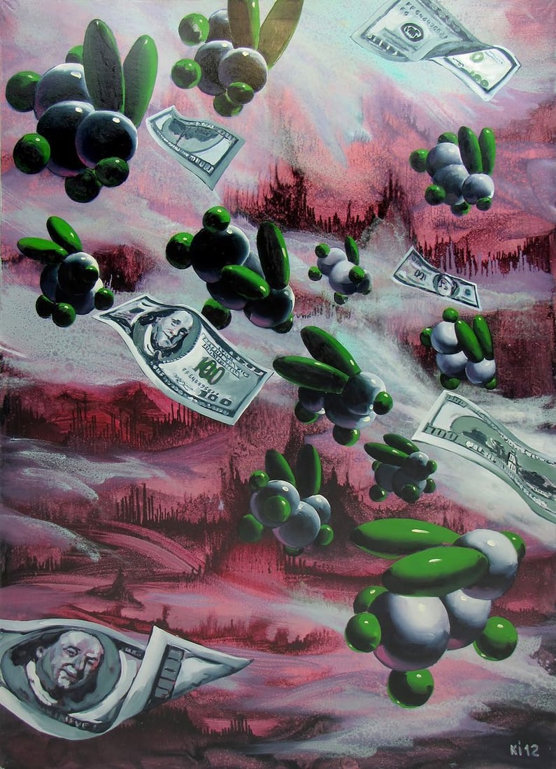 Oil painting Green wave Igor Konovalov: NoKon 6*** ABOUT THIS PAINTING **** TITLE: "Green wave"* ARTISTS: Igor Konovalov* SIZE: 135x185 cm/'53.14x72.83 inches' * MEDIUM: oil, canvas* HAND PAINTED: Original painting from our collection*