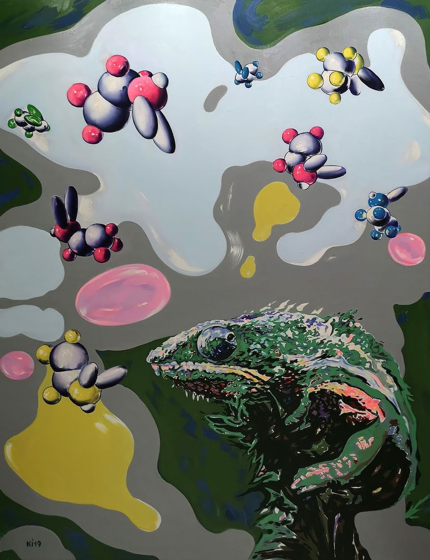 Oil painting Hybrid dream Igor Konovalov: NoKon 7*** ABOUT THIS PAINTING **** TITLE: "Hybrid dream"* ARTISTS: Igor Konovalov* SIZE: 130x170 cm/'51.18x66.92 inches' * MEDIUM: oil, canvas* HAND PAINTED: Original painting from our collection*