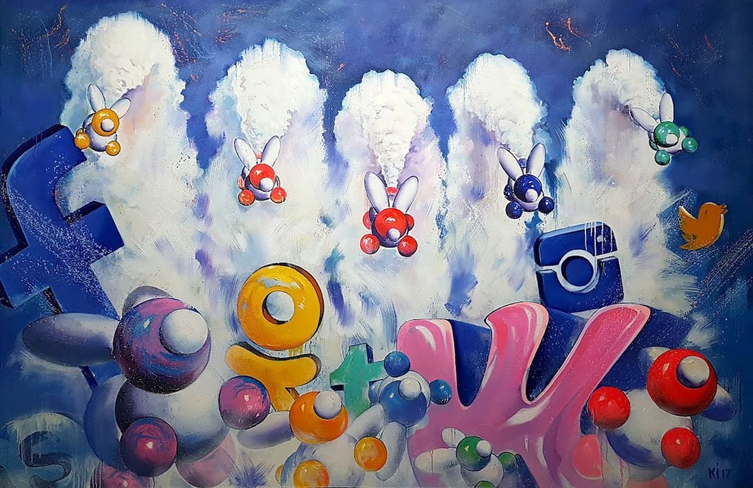 Oil painting Intervention Igor Konovalov: NoKon 9*** ABOUT THIS PAINTING **** TITLE: "Intervention"* ARTISTS: Igor Konovalov* SIZE: 290x190 cm/'114.17x74.80 inches' * MEDIUM: oil, canvas* HAND PAINTED: Original painting from our collection*