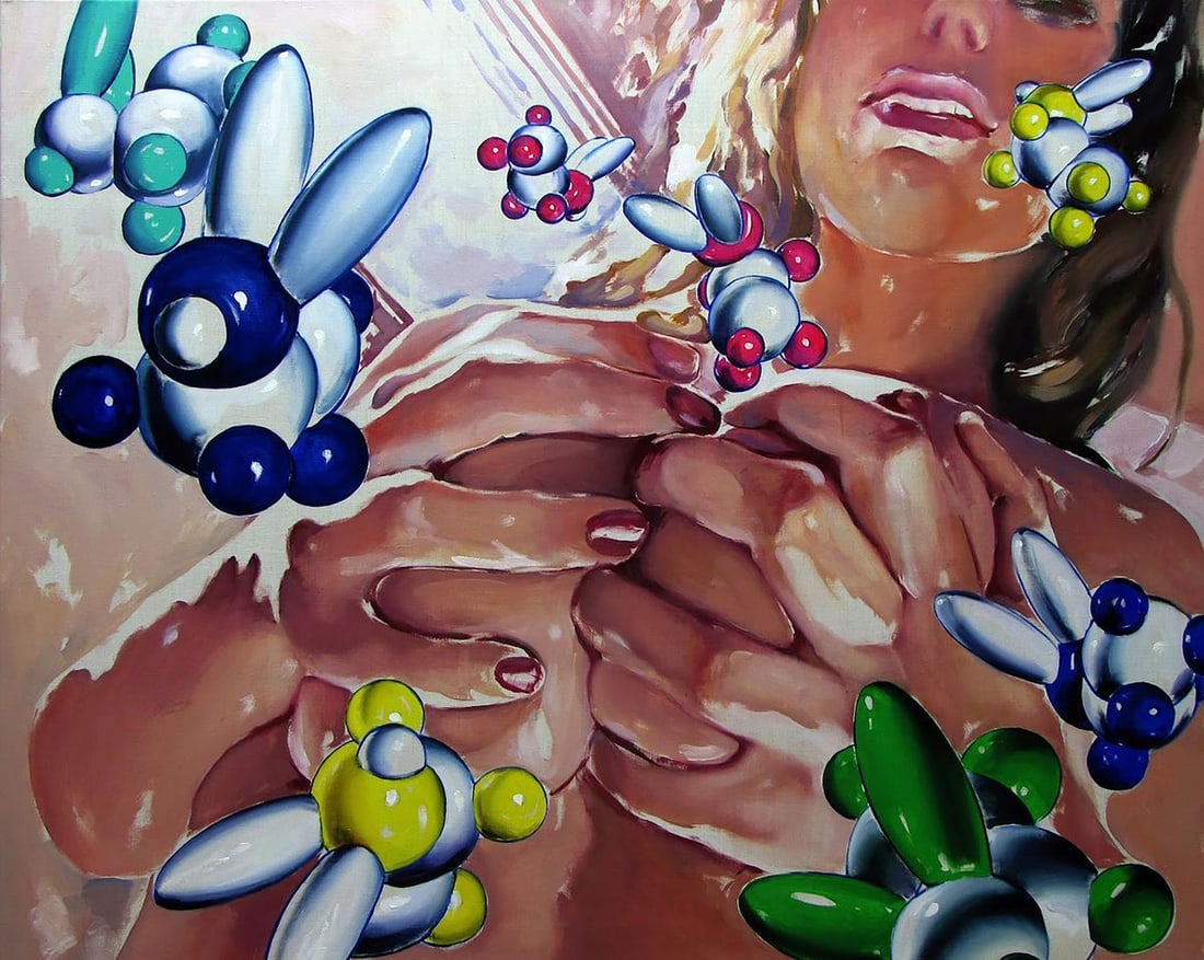Oil painting Playboy Pink Igor Konovalov: NoKon 12*** ABOUT THIS PAINTING **** TITLE: "Playboy part 1"* ARTISTS: Igor Konovalov* SIZE: 135x110 cm/'53.14x43.30 inches' * MEDIUM: oil, canvas* HAND PAINTED: Original painting from our collection*