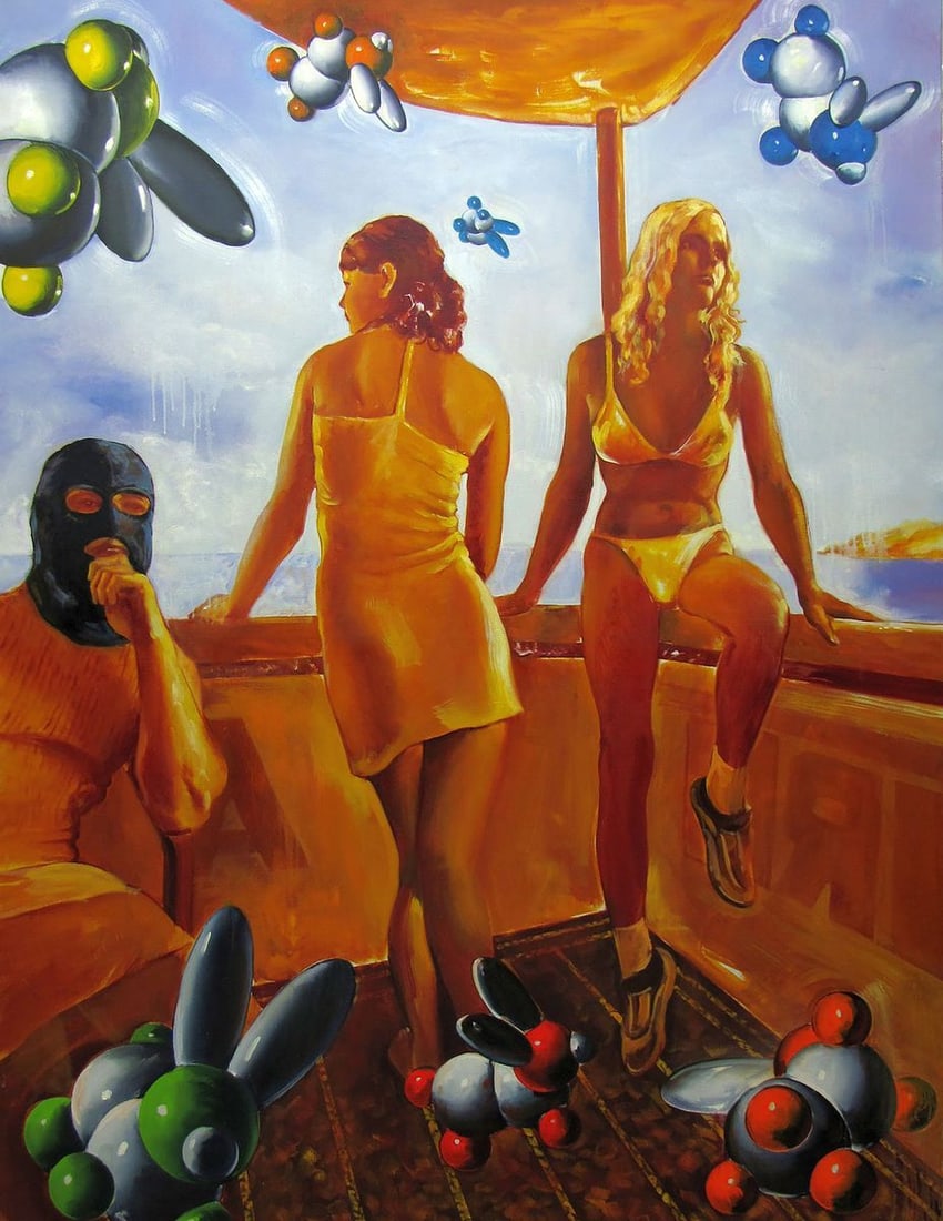 Oil painting Balaclava Igor Konovalov: NoKon 19*** ABOUT THIS PAINTING **** TITLE: "Balaclava"* ARTISTS: Igor Konovalov* SIZE: 135x185 cm/'53.14x72.83 inches' * MEDIUM: oil, canvas* HAND PAINTED: Original painting from our collection* COND