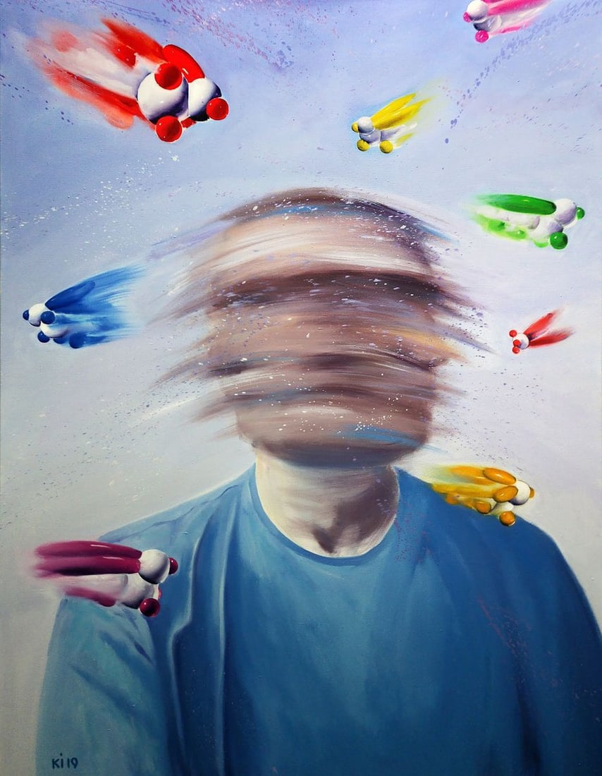Oil painting Squirrel curator Igor Konovalov: NoKon 22*** ABOUT THIS PAINTING **** TITLE: "Squirrel curator"* ARTISTS: Igor Konovalov* SIZE: 130x170 cm/'51.18x66.92 inches' * MEDIUM: oil, canvas* HAND PAINTED: Original painting from our collectio