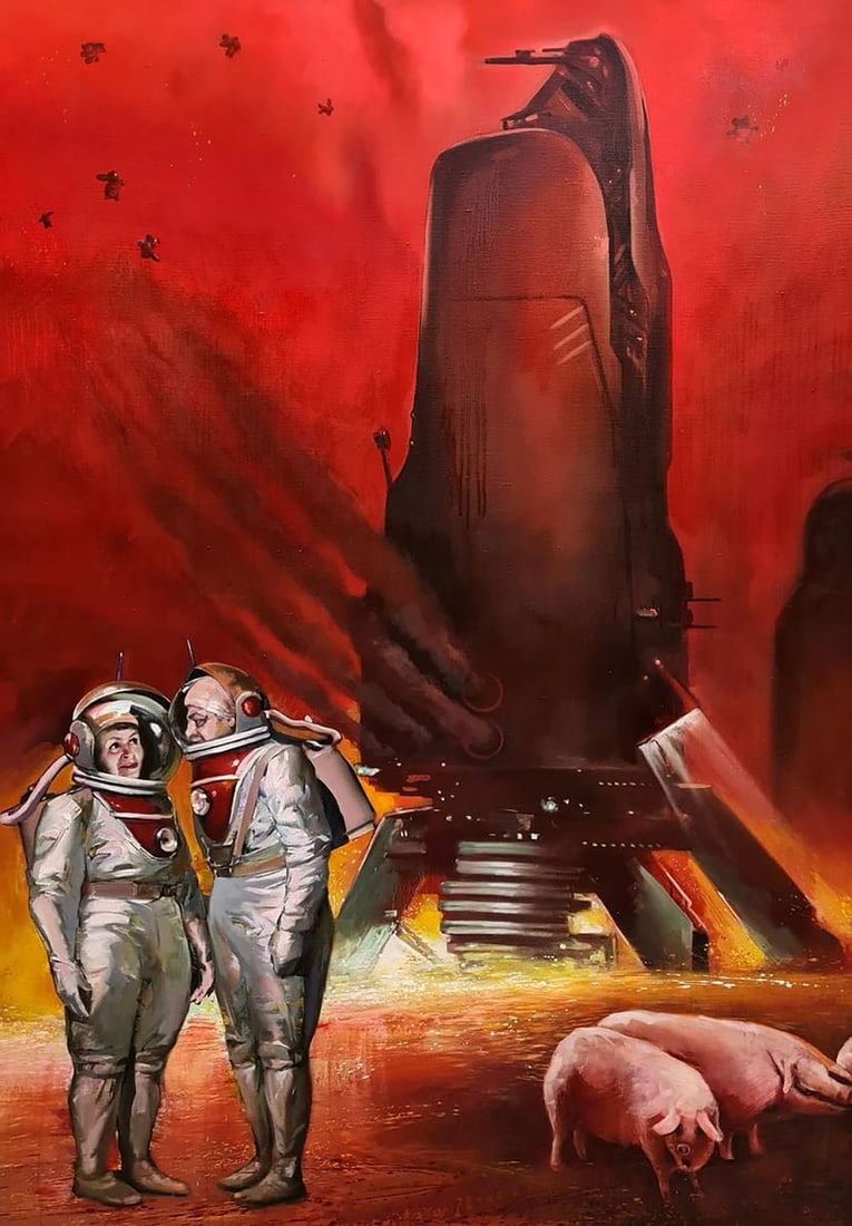 Oil painting Red Planet Igor Konovalov: NoKon 42*** ABOUT THIS PAINTING **** TITLE: "Red Planet"* ARTISTS: Igor Konovalov* SIZE: 135x185 cm/'53.14x72.83 inches' * MEDIUM: oil, canvas* HAND PAINTED: Original painting from our collection* CON