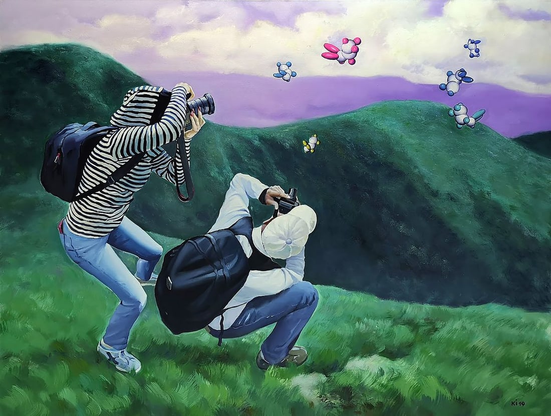 Oil painting Like catchers Igor Konovalov: NoKon 45*** ABOUT THIS PAINTING **** TITLE: "Like catchers"* ARTISTS: Igor Konovalov* SIZE: 130x170 cm/'51.18x66.92 inches' * MEDIUM: oil, canvas* HAND PAINTED: Original painting from our collection*