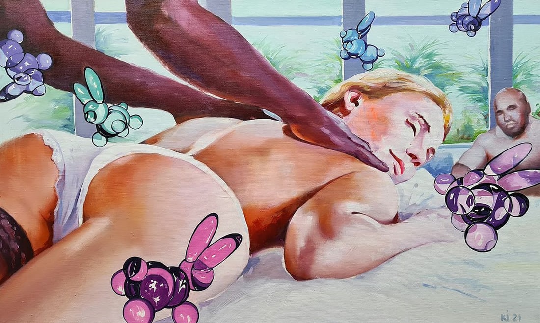 Oil painting Massage Igor Konovalov (1 of 7)