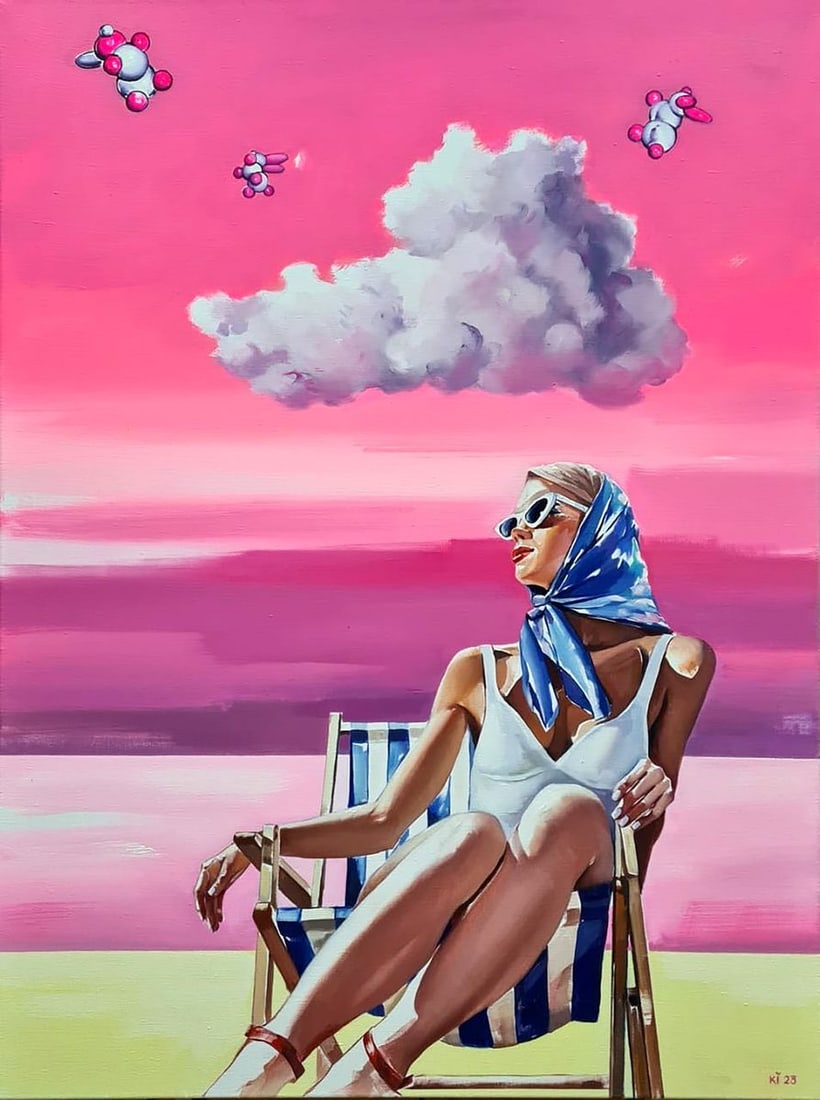 Oil painting Cloud Igor Konovalov: NoKon 54*** ABOUT THIS PAINTING **** TITLE: "Cloud"* ARTISTS: Igor Konovalov* SIZE: 90x120 cm/'35.43x47.24 inches' * MEDIUM: oil, canvas* HAND PAINTED: Original painting from our collection*