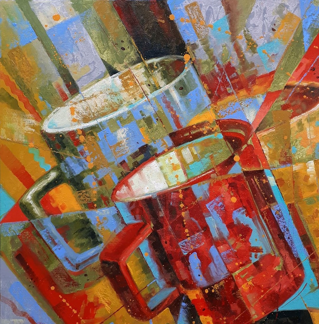 Oil painting Three cups Sergey Voichenko - 4