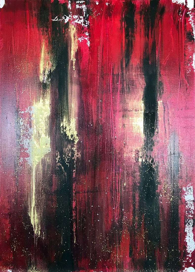 Acrylic painting Fire Kali Melezhik Olga: NoMel 23*** ABOUT THIS PAINTING **** TITLE: "Fire Kali"* ARTISTS: Melezhik Olga* SIZE: 50x70 cm/'19.68x27.55 inches' * MEDIUM: acrylic, gold pigment, canvas* HAND PAINTED: Original painting from our c