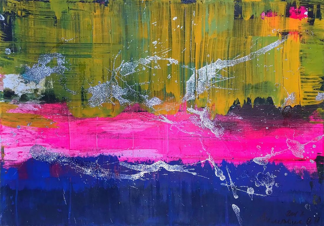 Acrylic painting Good mood Melezhik Olga: NoMel 47*** ABOUT THIS PAINTING **** TITLE: "Good mood"* ARTISTS: Melezhik Olga* SIZE: 45x65 cm/'17.71x25.59 inches' * MEDIUM: acrylic, canvas* HAND PAINTED: Original painting from our collection* CON