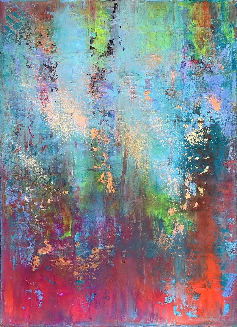 Acrylic painting Blooming field Melezhik Olga: NoMel 49*** ABOUT THIS PAINTING **** TITLE: "Blooming field"* ARTISTS: Melezhik Olga* SIZE: 50x70 cm/'19.68x27.55 inches' * MEDIUM: acrylic, canvas* HAND PAINTED: Original painting from our collection