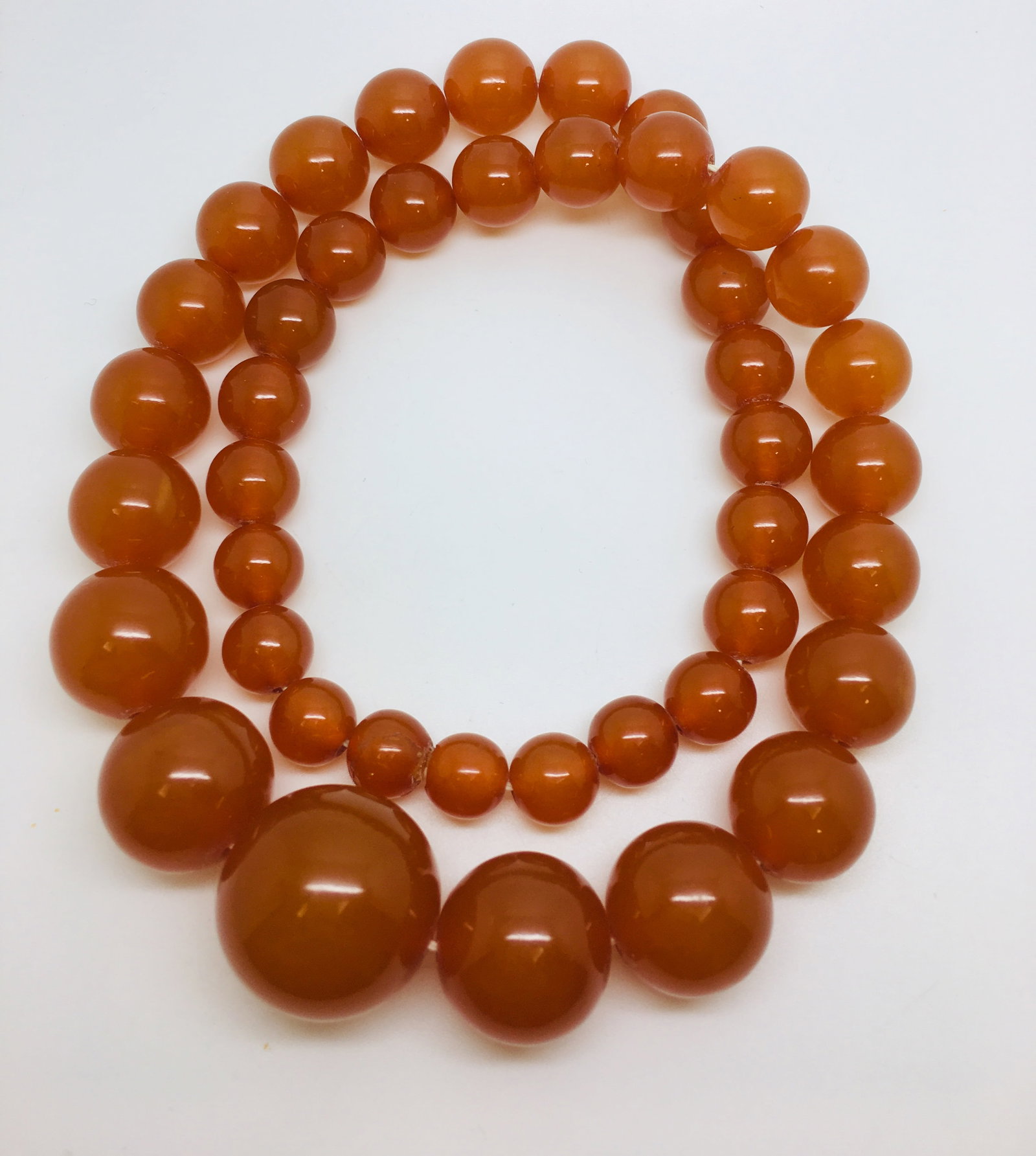 Staggering Unique Vintage Amber Necklace made from Round Amber beads - 8