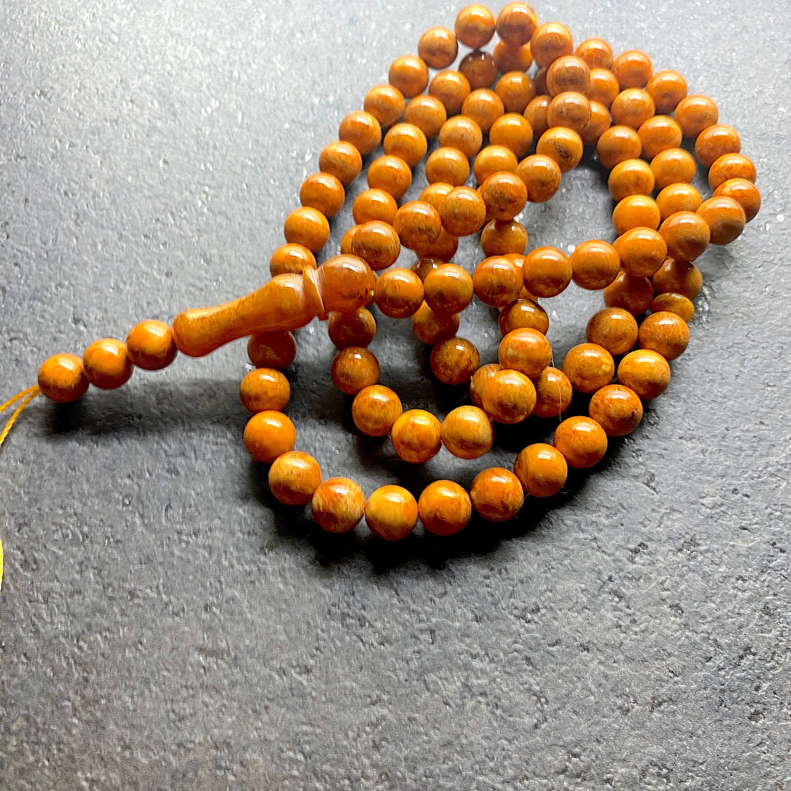 Unique and Staggering Amber Tesbih made from Round Amber beads - 7