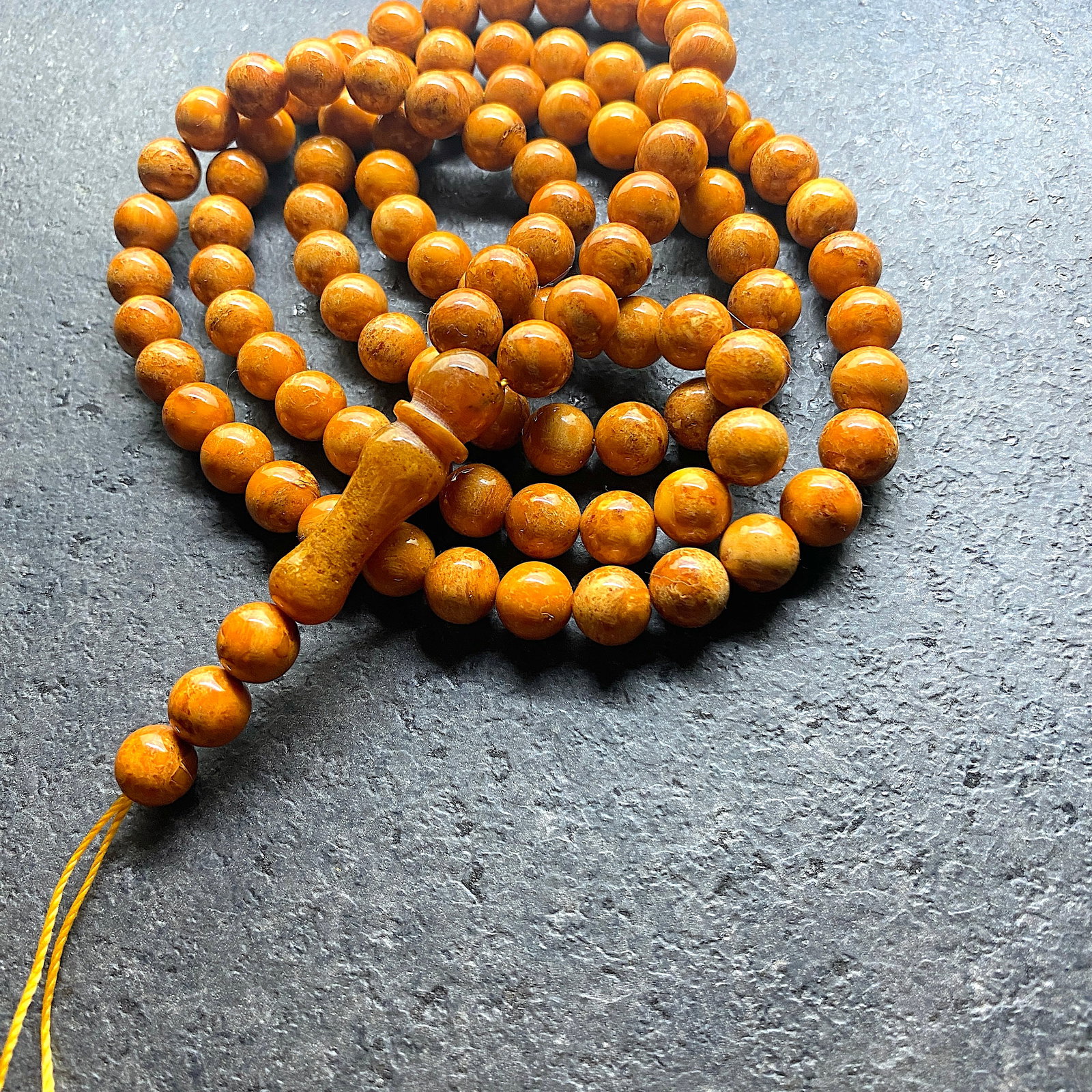 Unique and Staggering Amber Tesbih made from Round Amber beads - 8