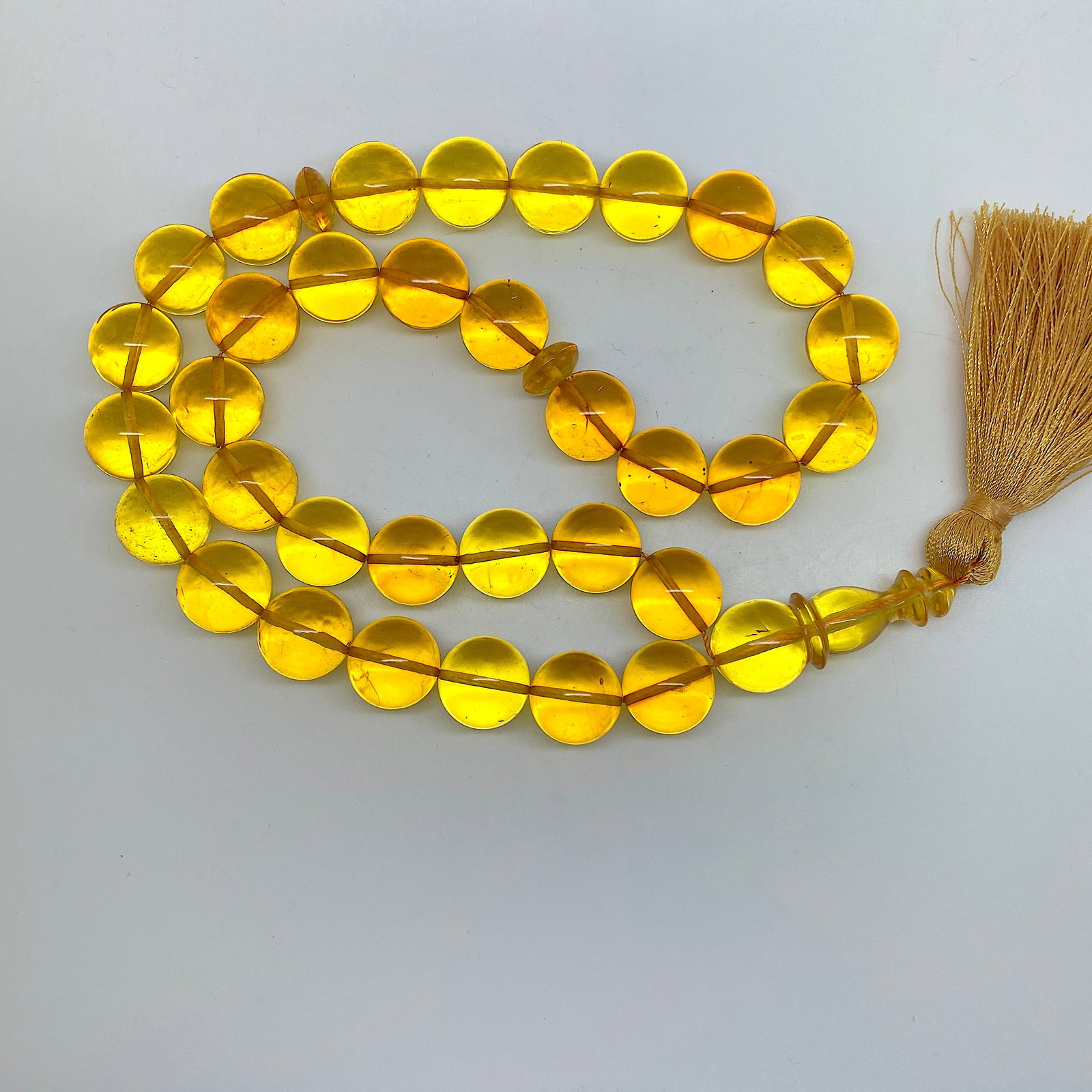 Fascinating Vintage Amber Tesbih made from Round Amber beads - 7