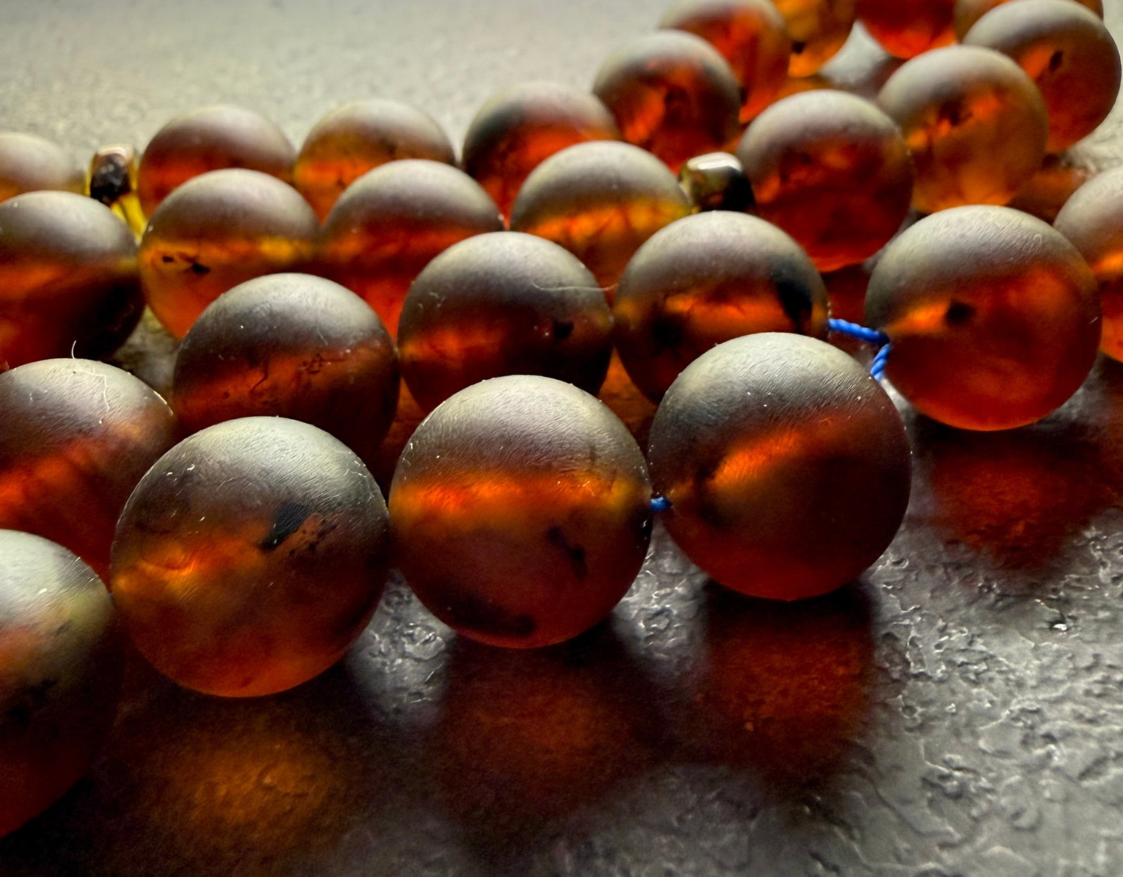 Unique and Impressive Amber Tesbih made from Round Amber beads - 10