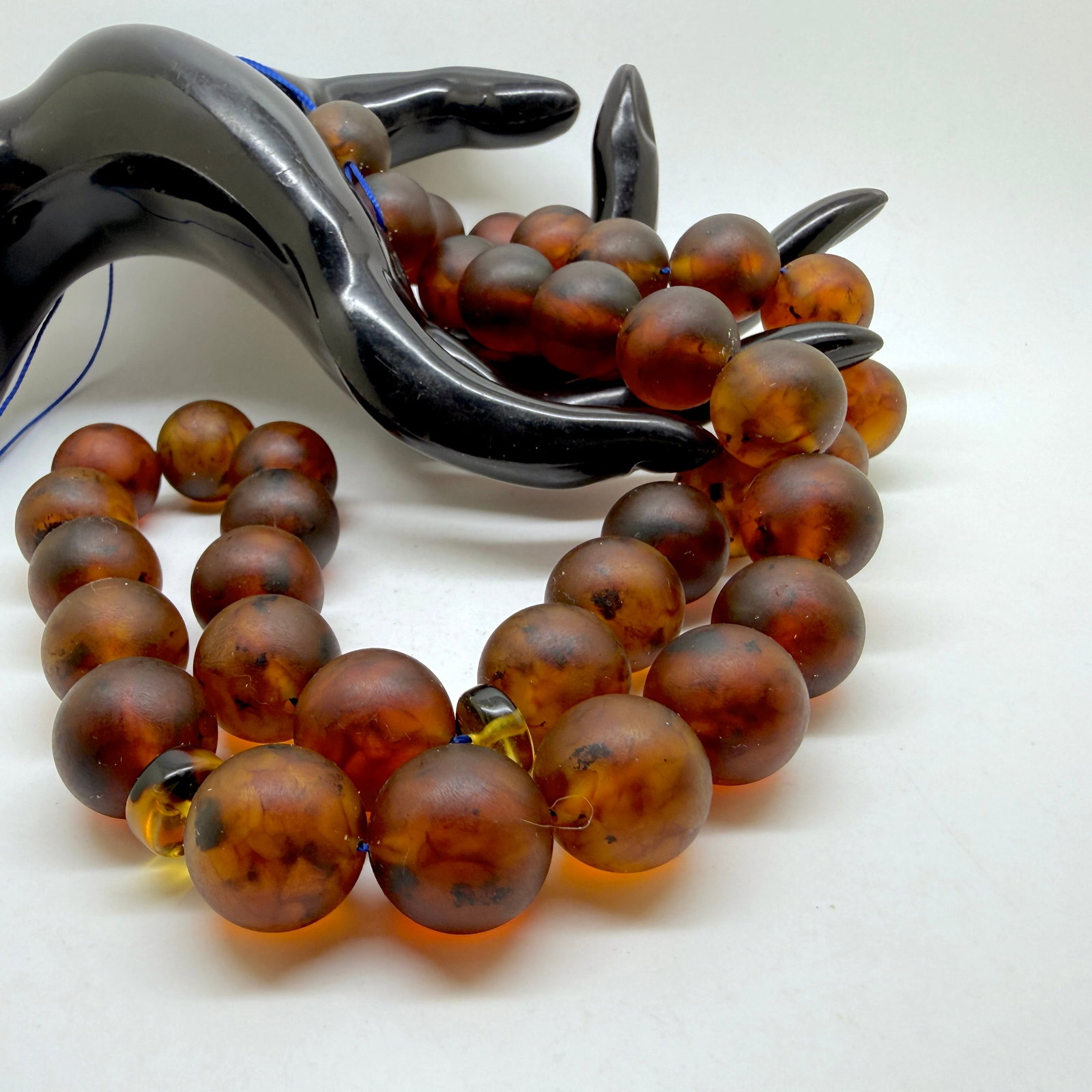 Unique and Impressive Amber Tesbih made from Round Amber beads - 5