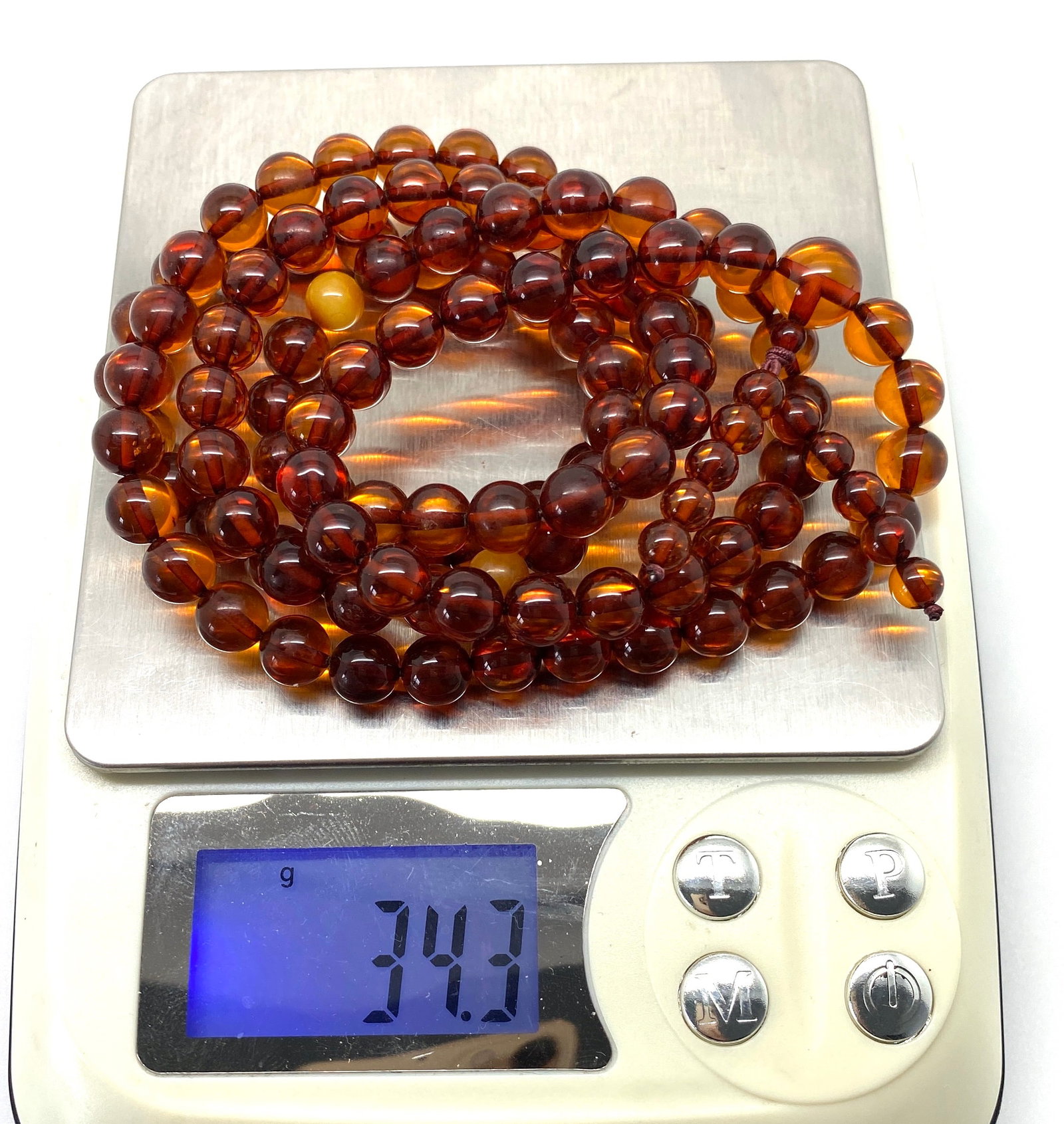 Incredible Amber Mala made from Round Amber beads - 4