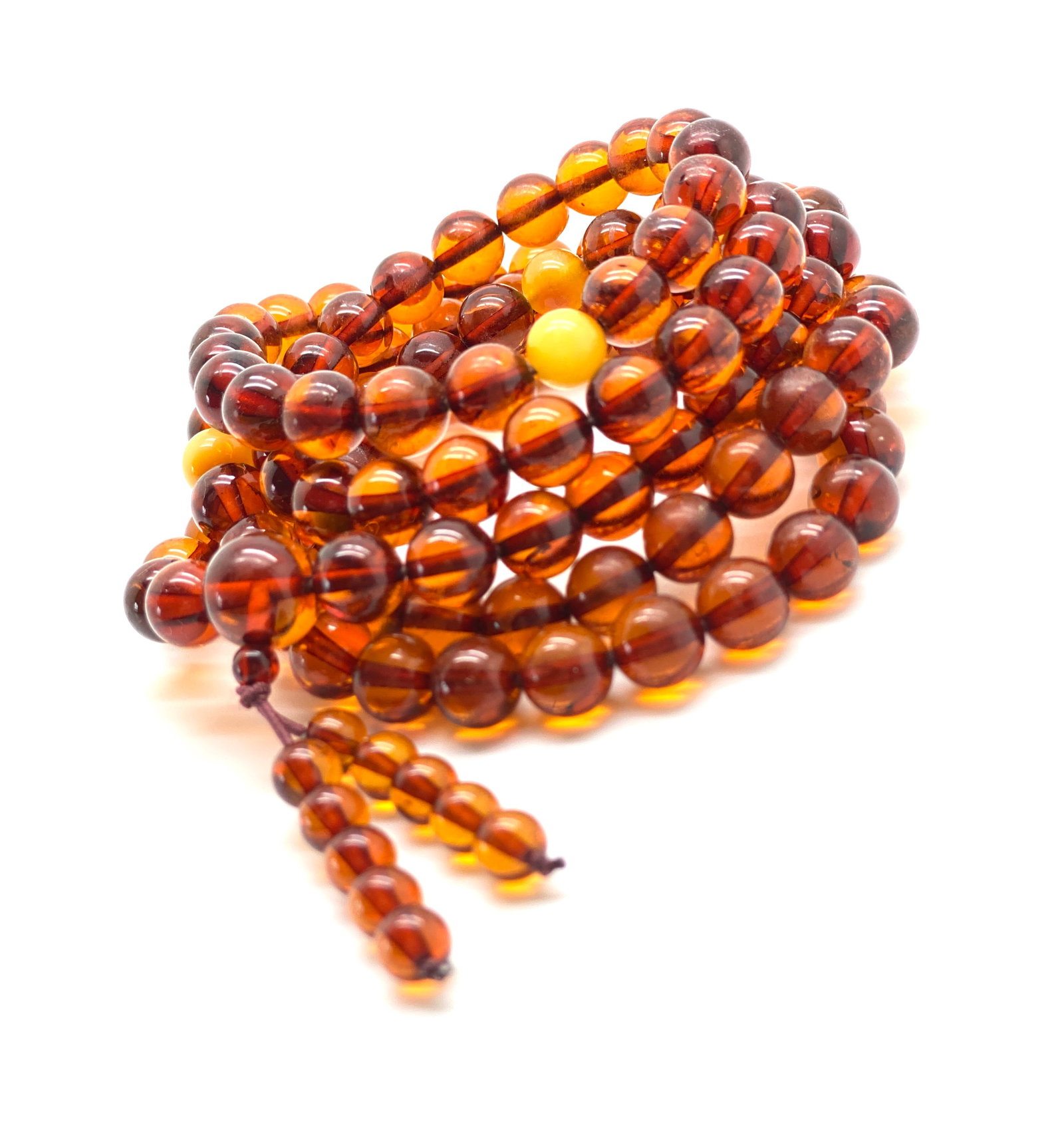 Incredible Amber Mala made from Round Amber beads - 7