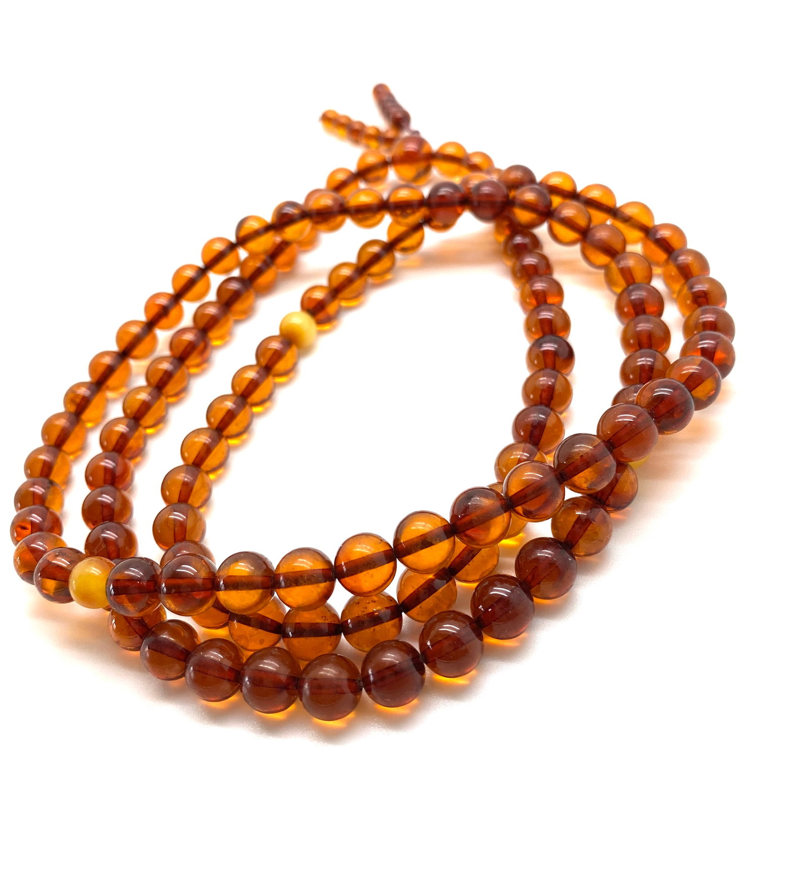 Incredible Amber Mala made from Round Amber beads - 8