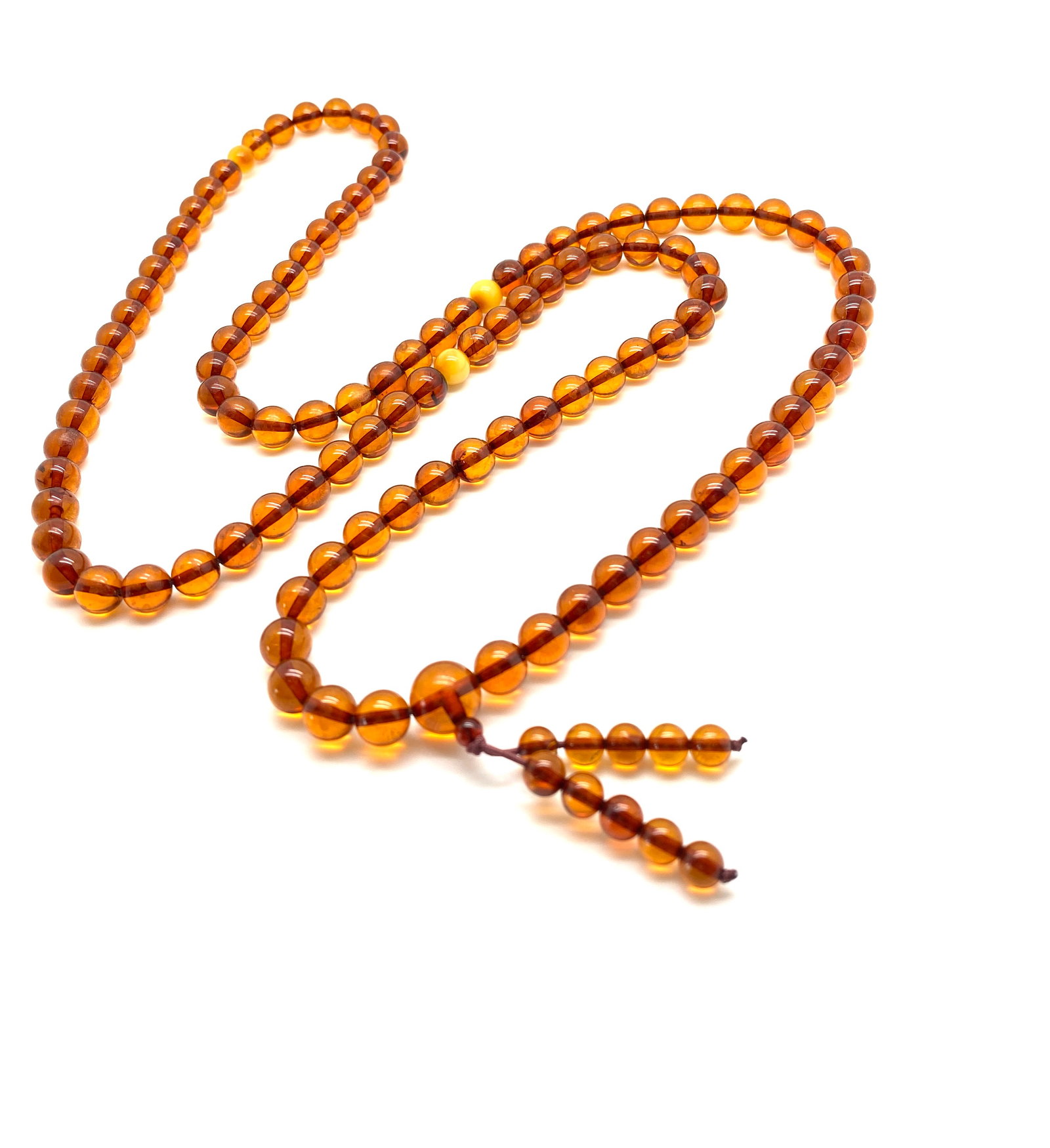 Incredible Amber Mala made from Round Amber beads - 9