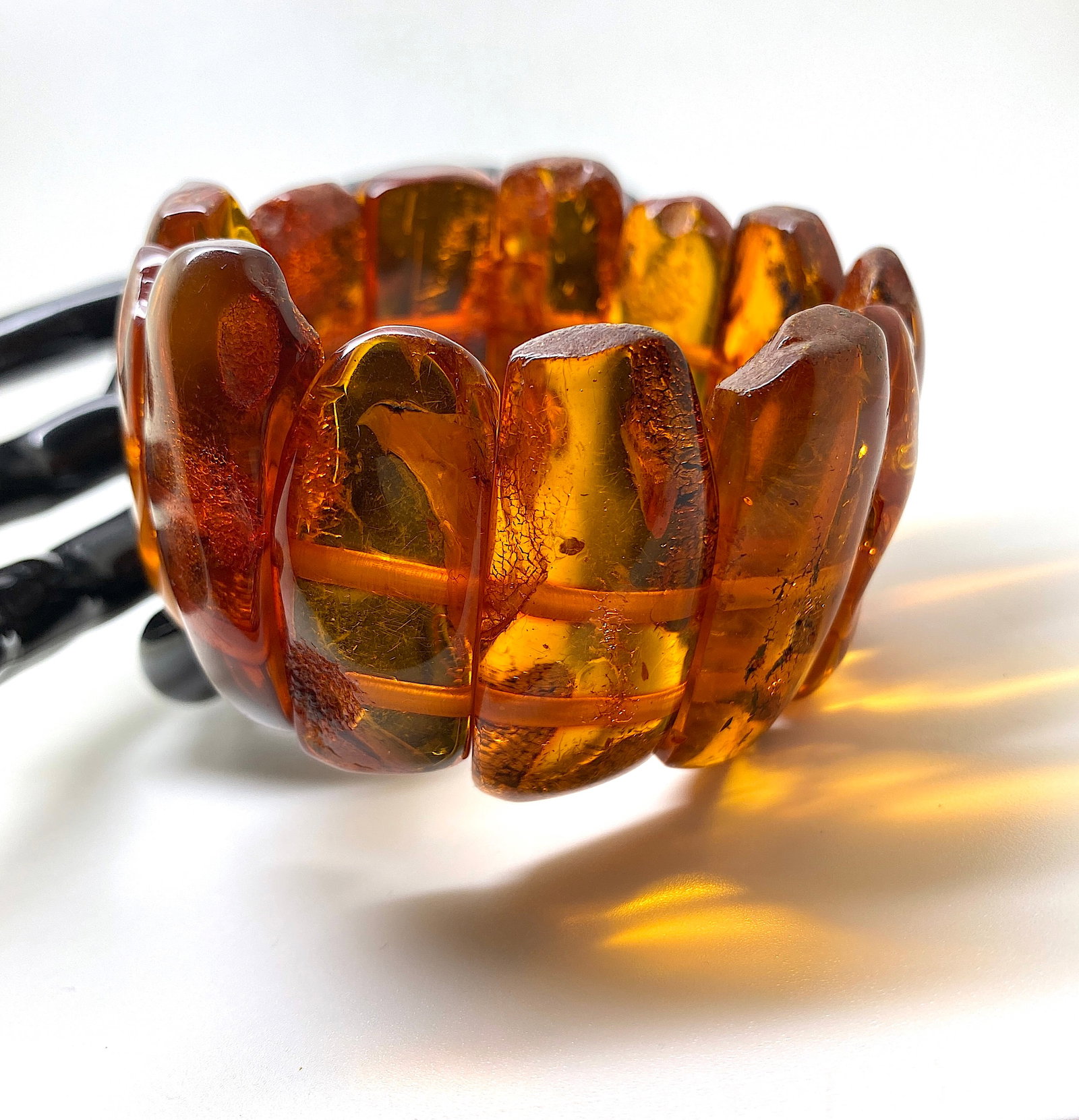 Extraordinary Vintage cut Amber bracalet - 11