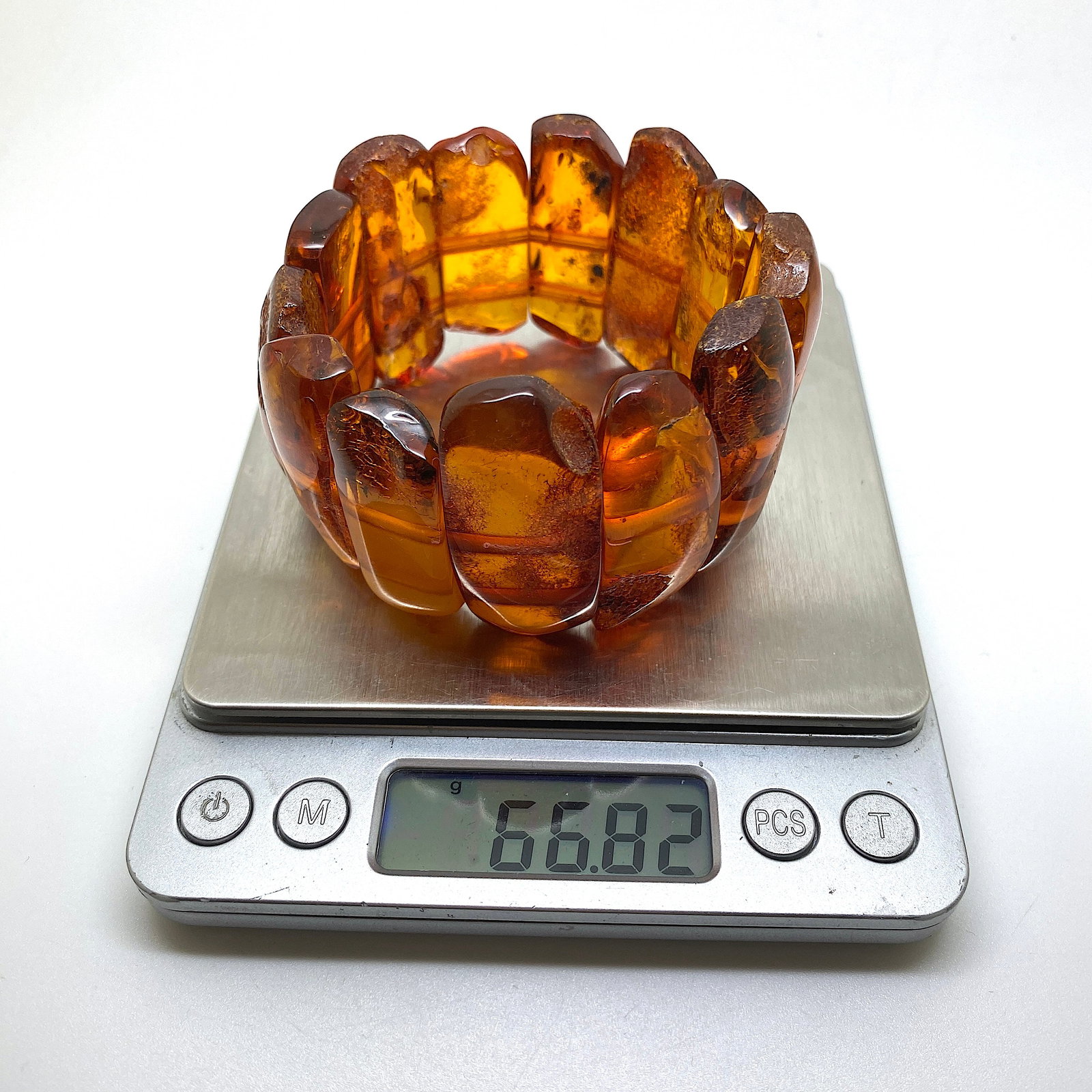Extraordinary Vintage cut Amber bracalet - 2