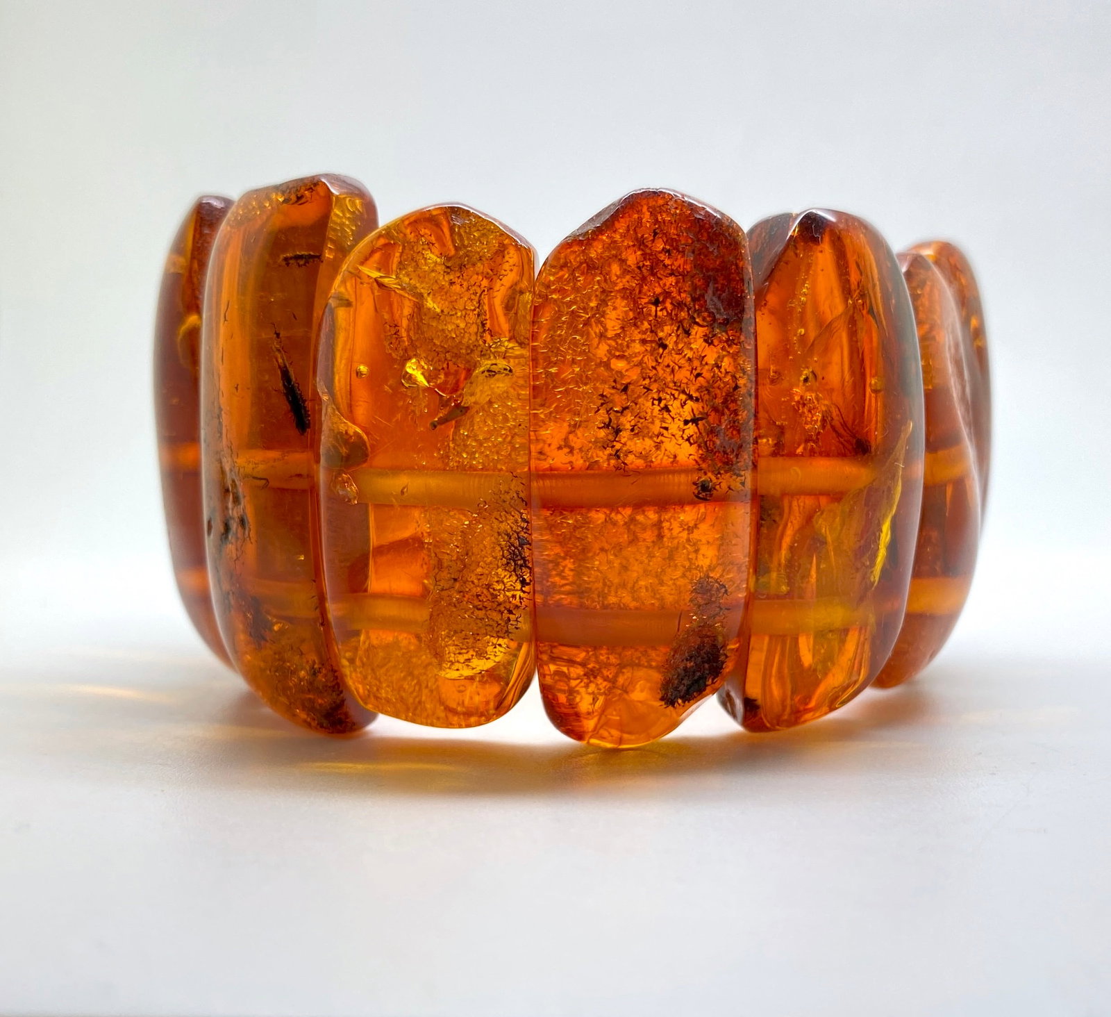 Extraordinary Vintage cut Amber bracalet - 6