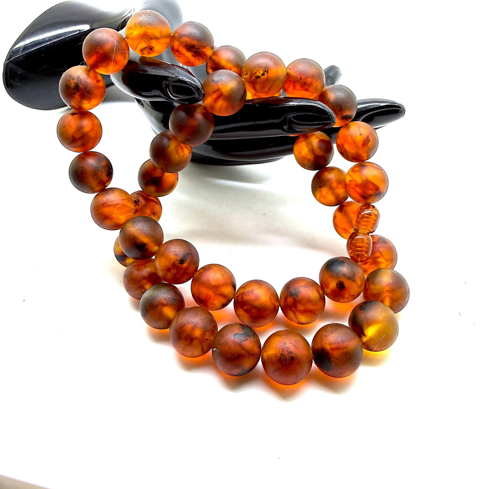 Grand Amber Necklace made from Round Amber beads - 11
