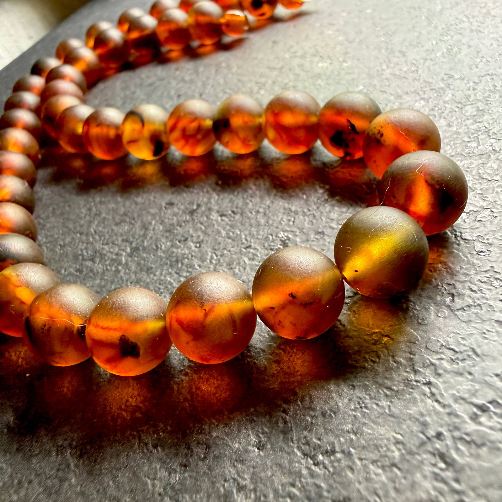 Grand Amber Necklace made from Round Amber beads - 5