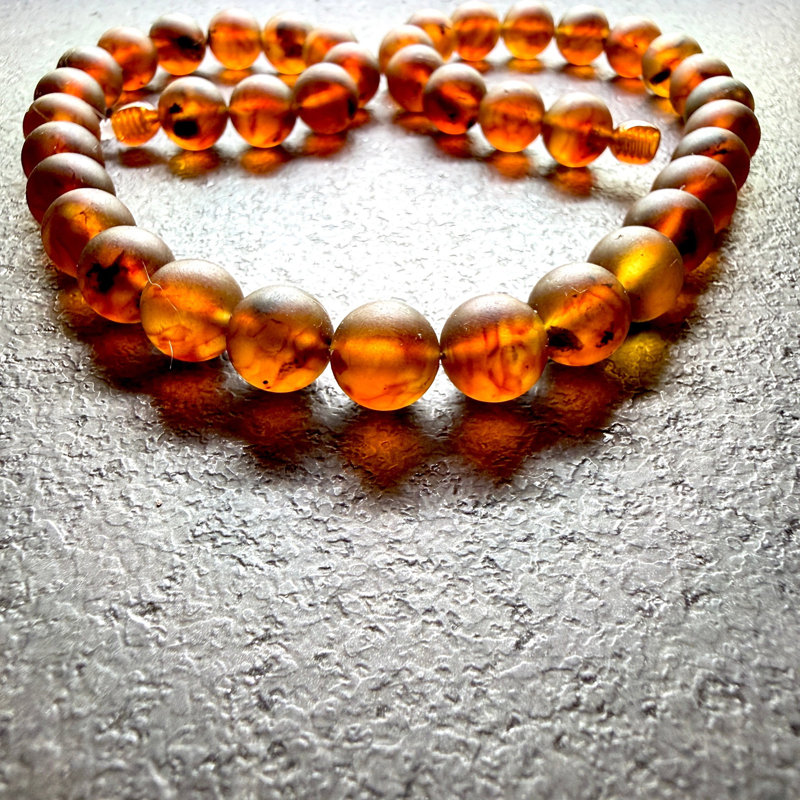 Grand Amber Necklace made from Round Amber beads - 6