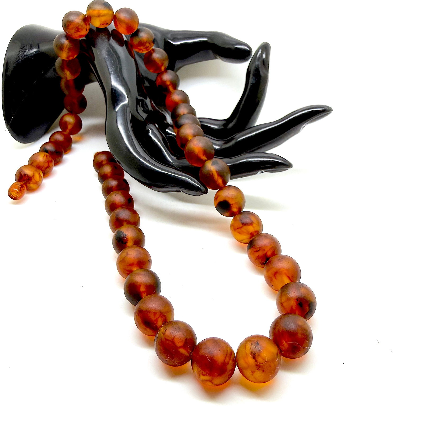 Grand Amber Necklace made from Round Amber beads - 9