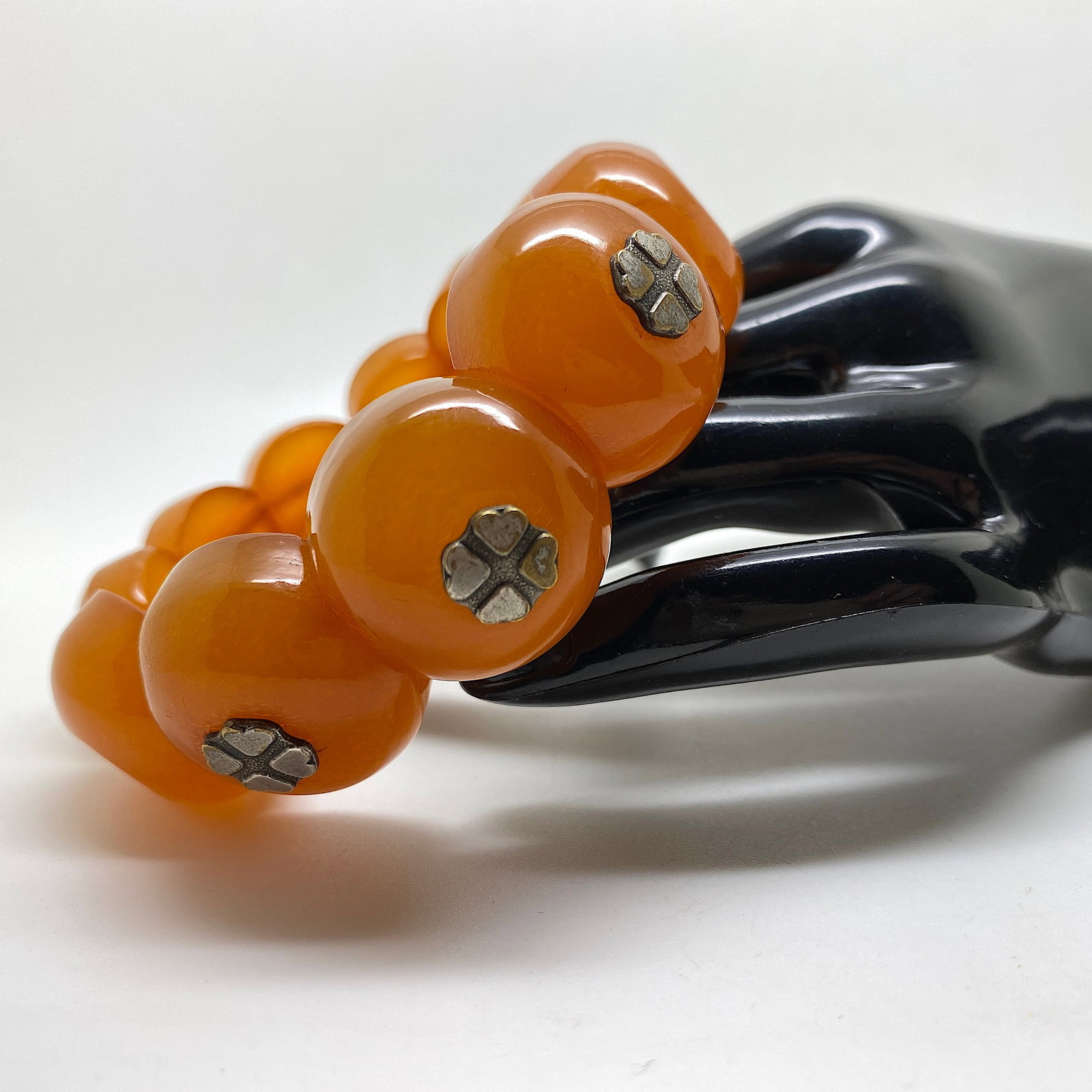 Amazing Unique Vintage Amber Bracelet made from Round Amber beads - 7