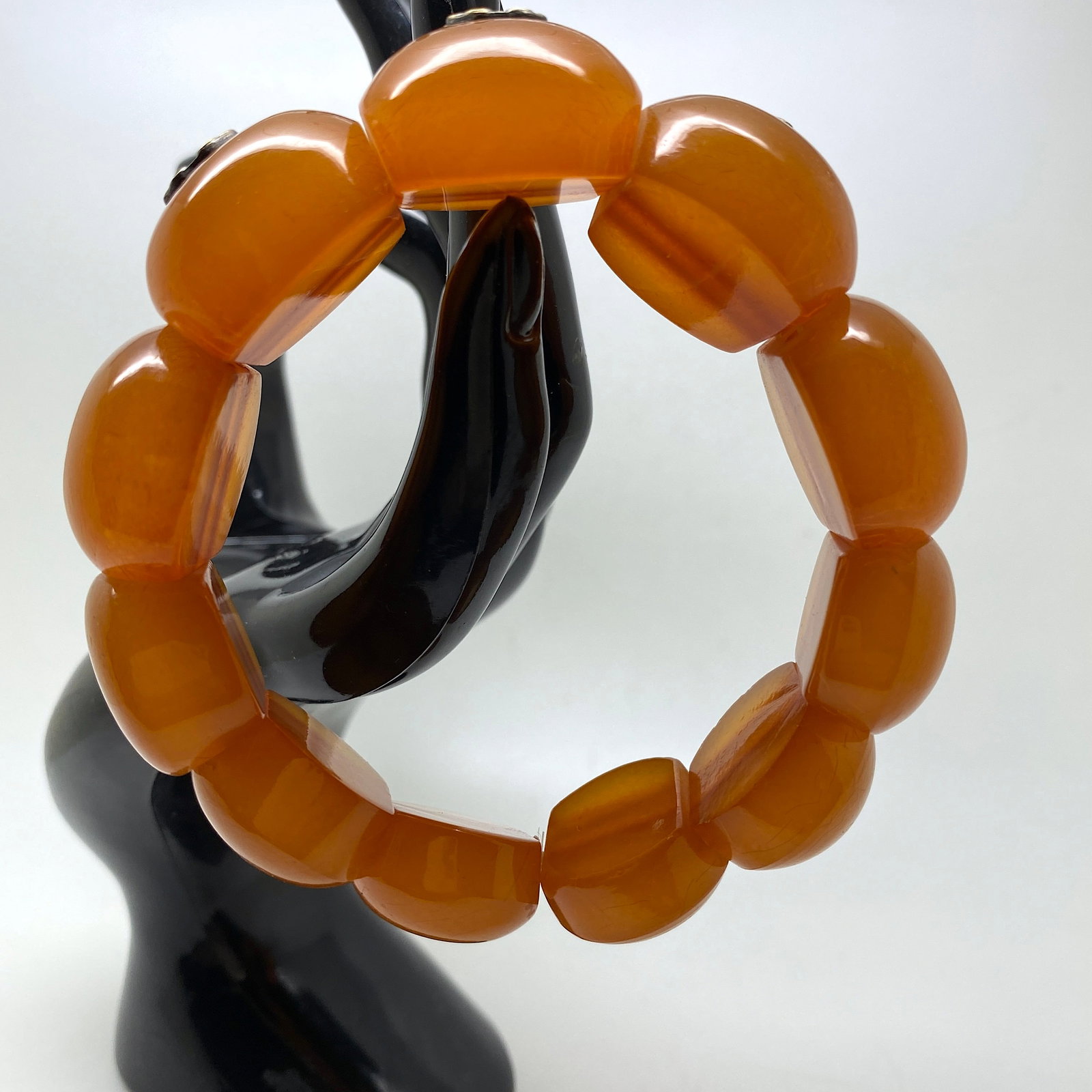 Amazing Unique Vintage Amber Bracelet made from Round Amber beads - 8