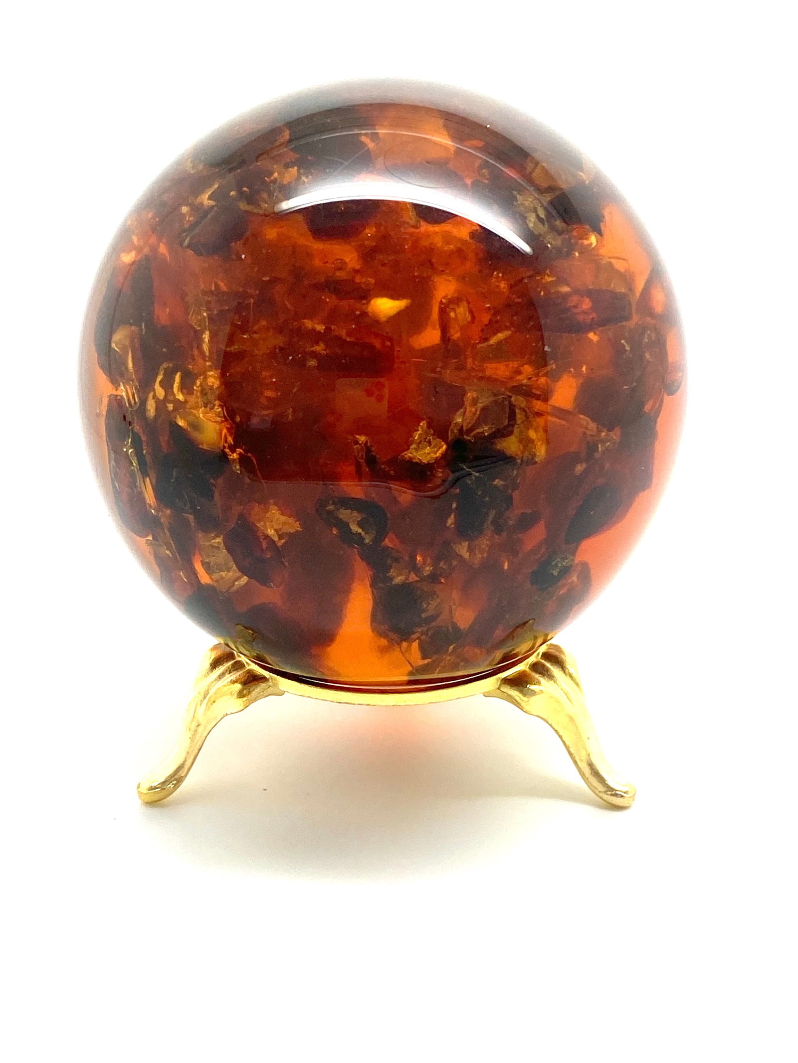 Unique and Remarkable Amber Ball on a pedestal - 4