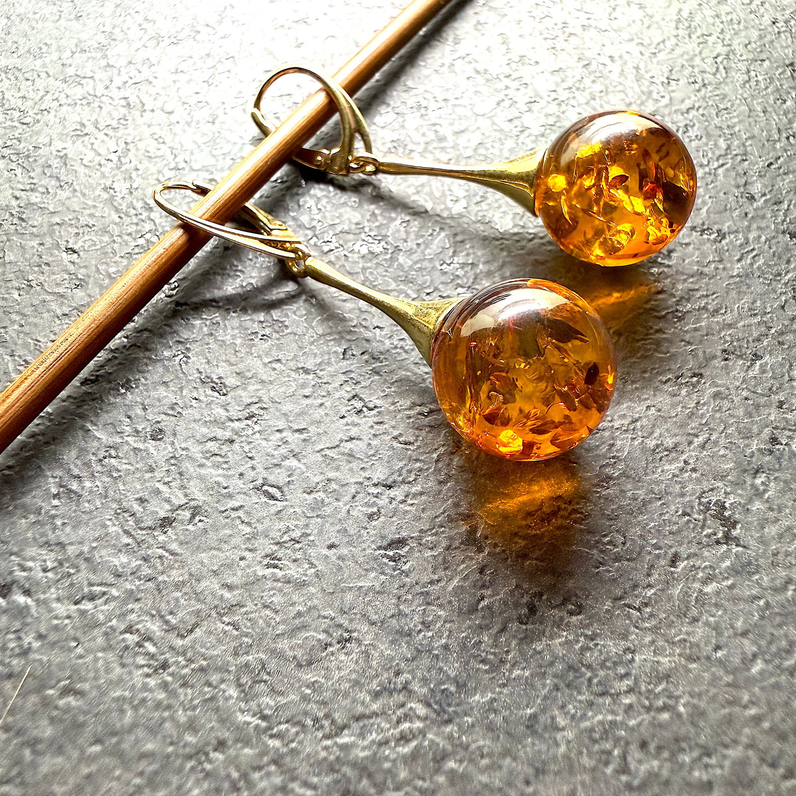 Extraordinary Amber Earrings - 2
