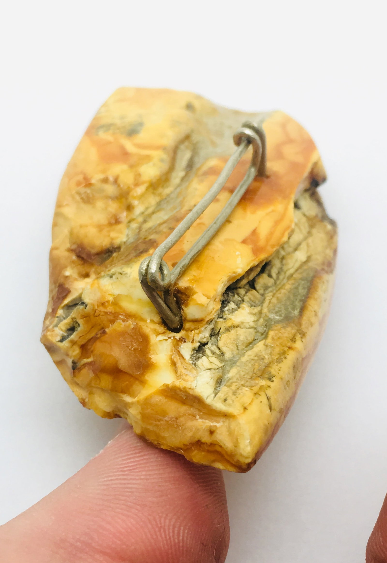 Impressive Unique Antique Amber Brooch - 6