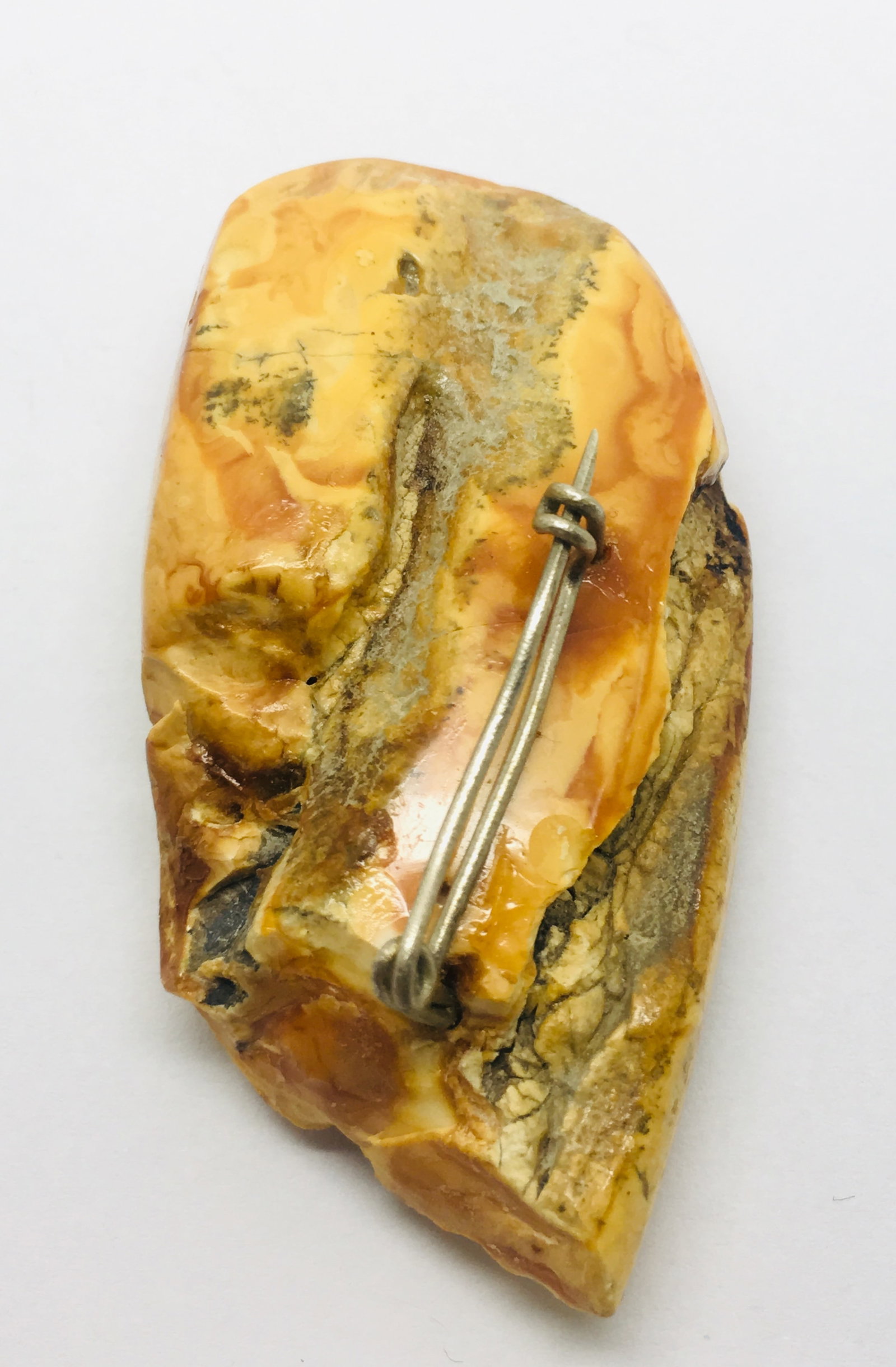 Impressive Unique Antique Amber Brooch - 7