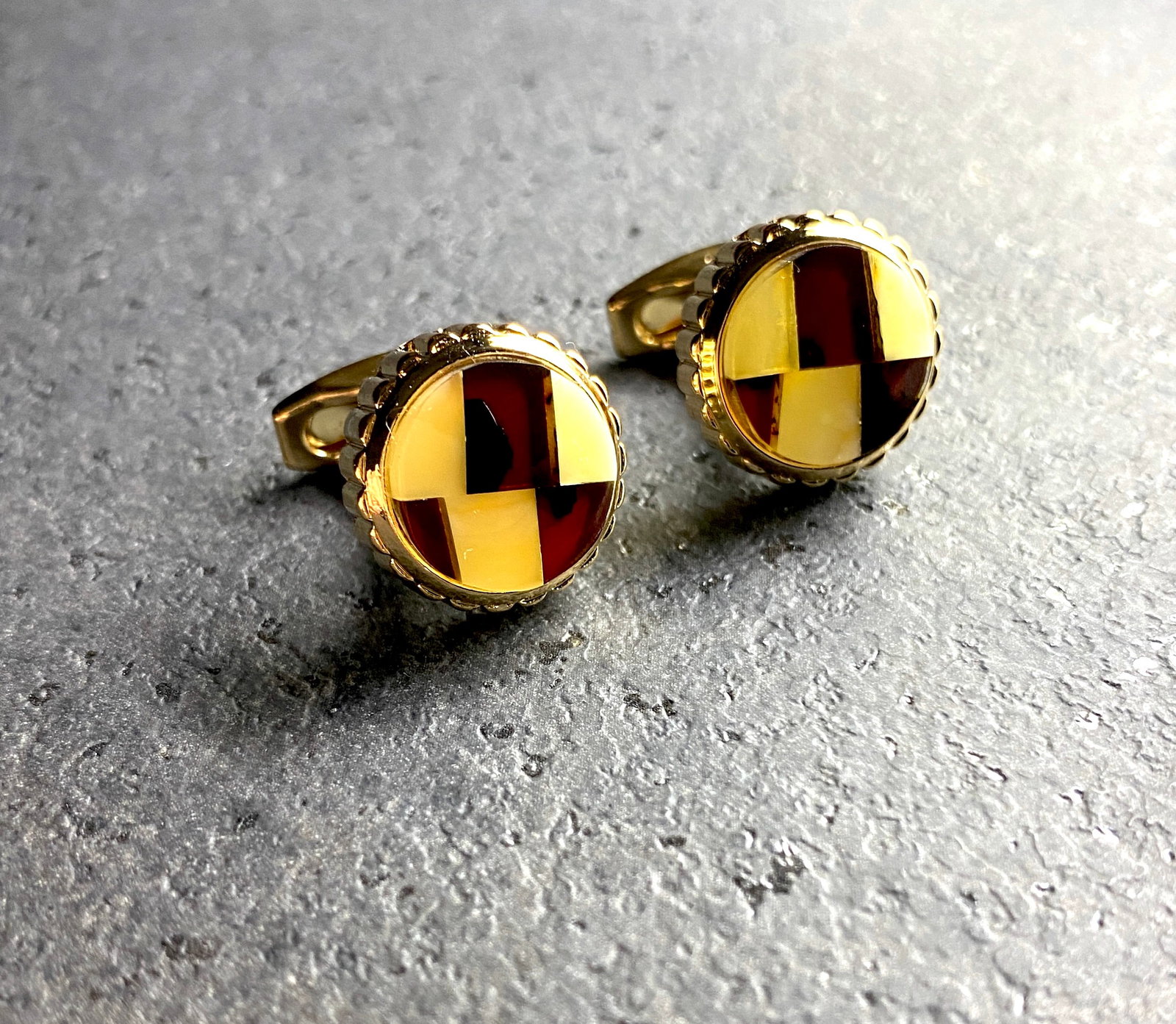 Exquisite Amber Cufflinks - 2