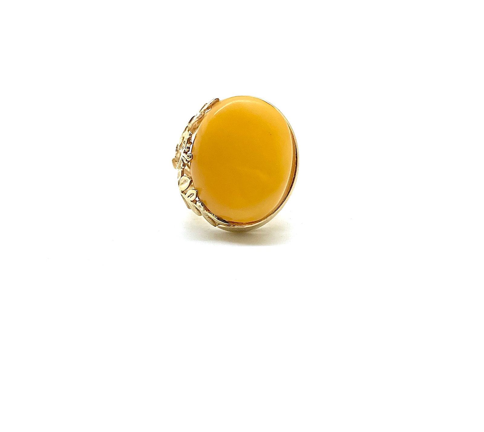Unique and Amazing Amber Ring with Garnets - 4