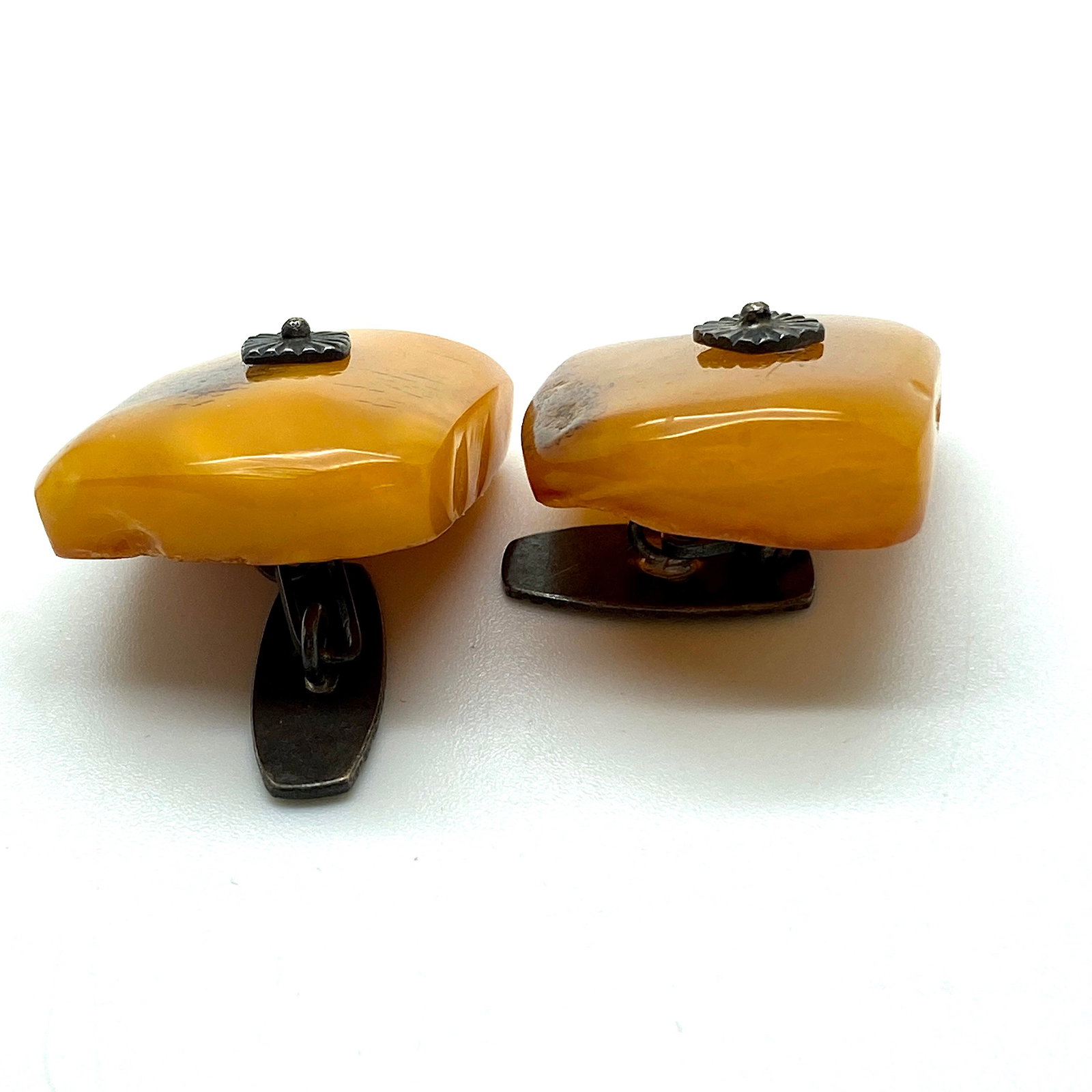 Antique Amber Cufflinks - 5