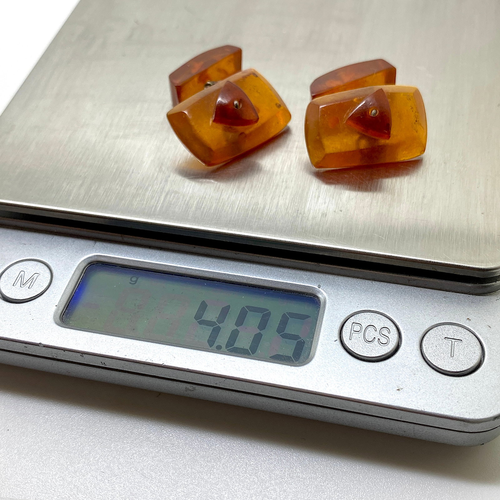 Magnificent Vintage Amber Cufflinks - 3