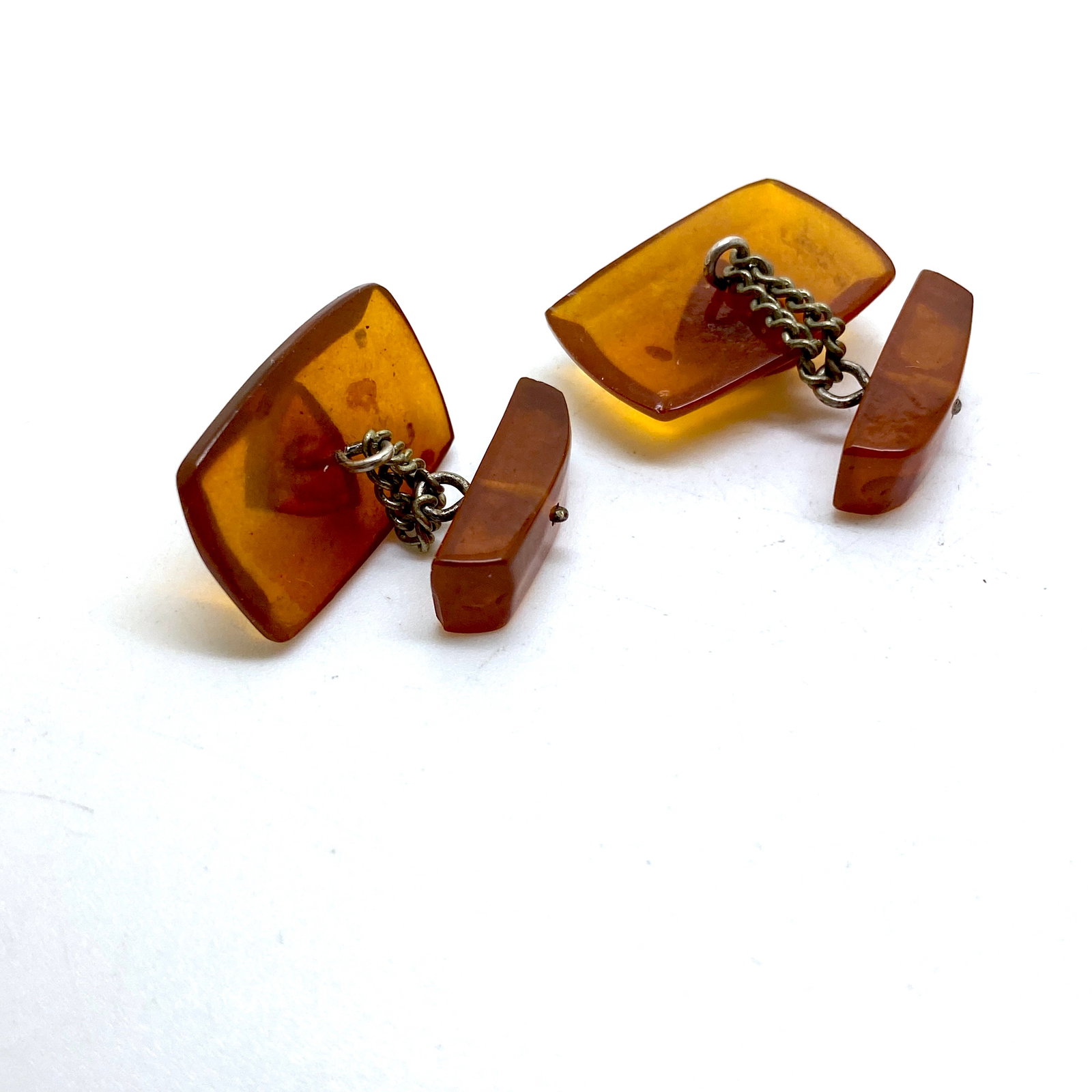 Magnificent Vintage Amber Cufflinks - 4